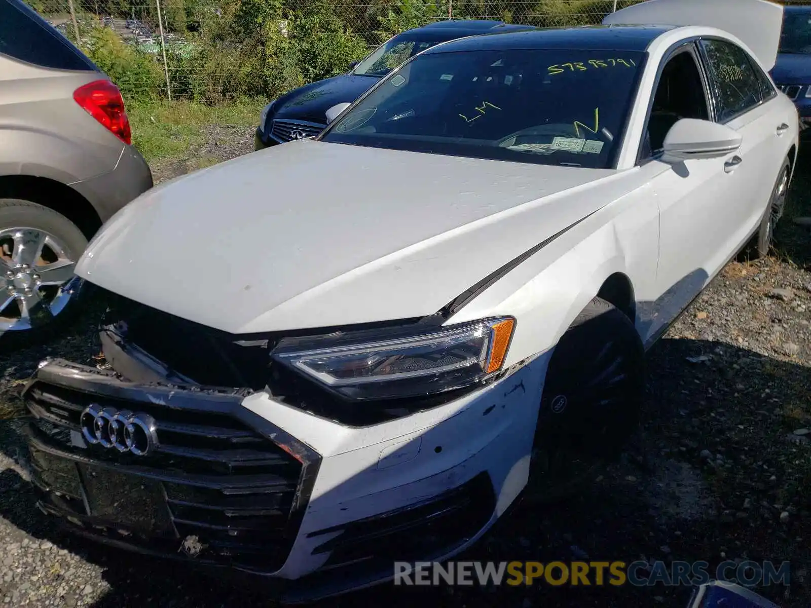 2 Photograph of a damaged car WAU8DAF82KN003995 AUDI A8 2019