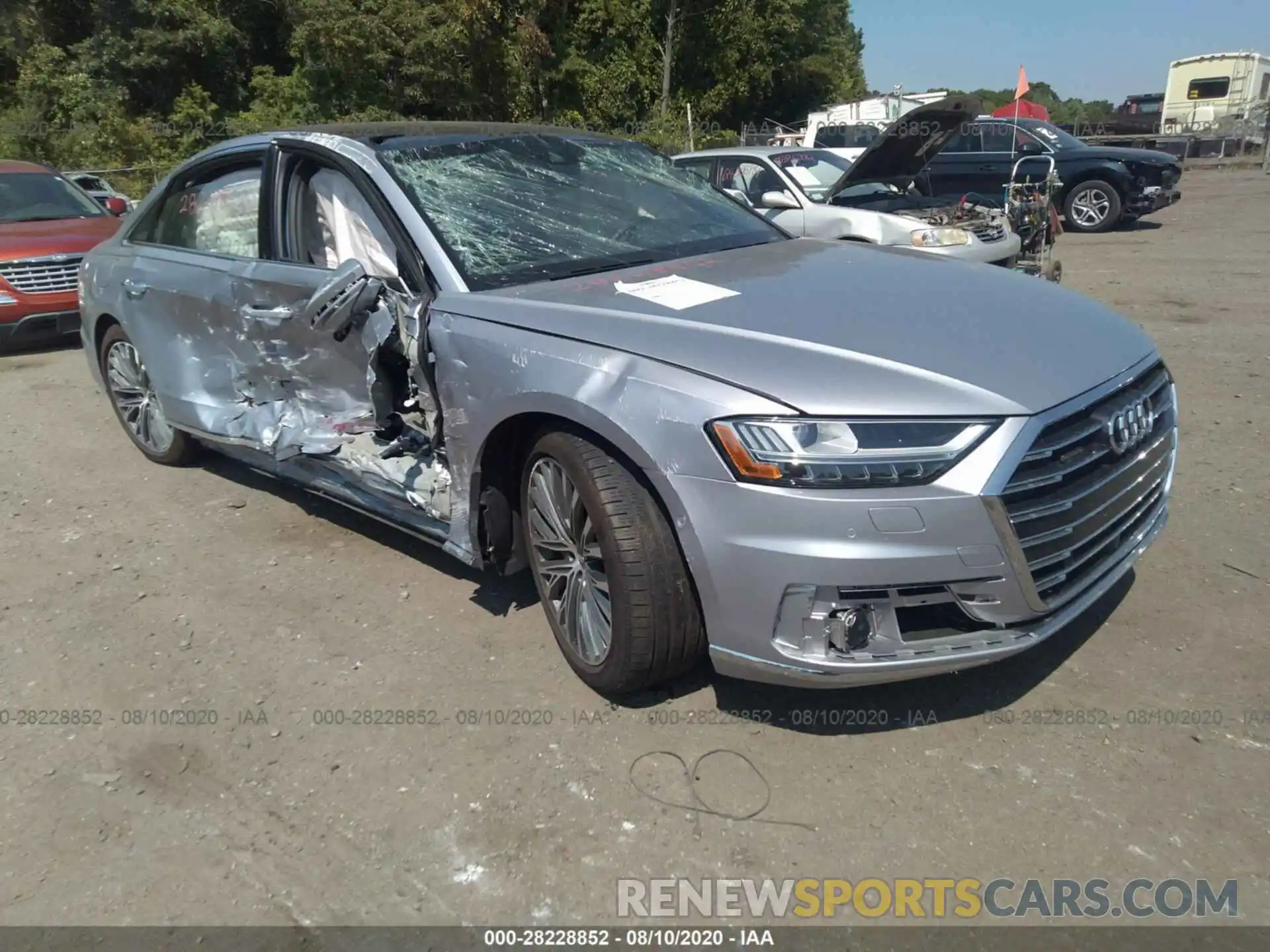 1 Photograph of a damaged car WAU8DAF82KN020375 AUDI A8 2019