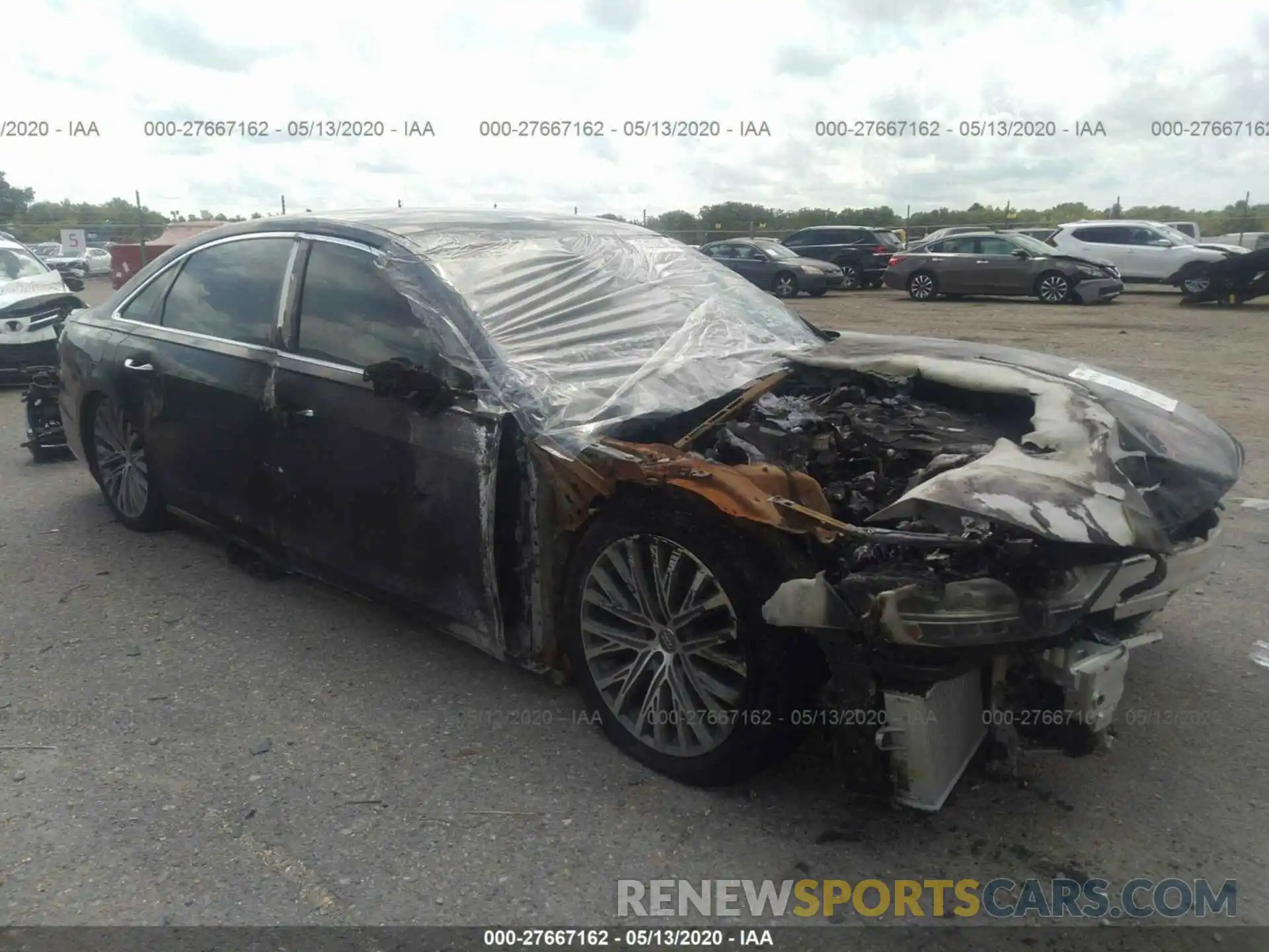 1 Photograph of a damaged car WAU8DAF83KN003195 AUDI A8 2019