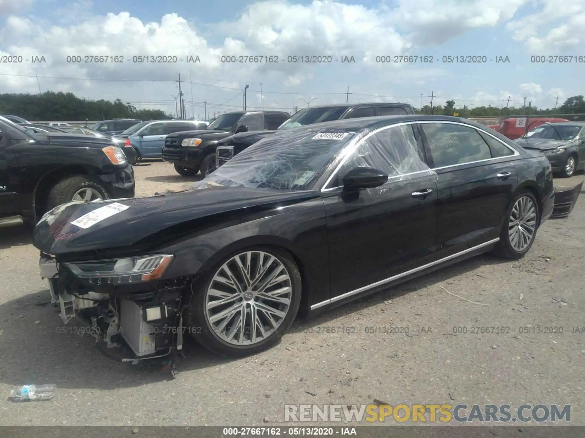 2 Photograph of a damaged car WAU8DAF83KN003195 AUDI A8 2019