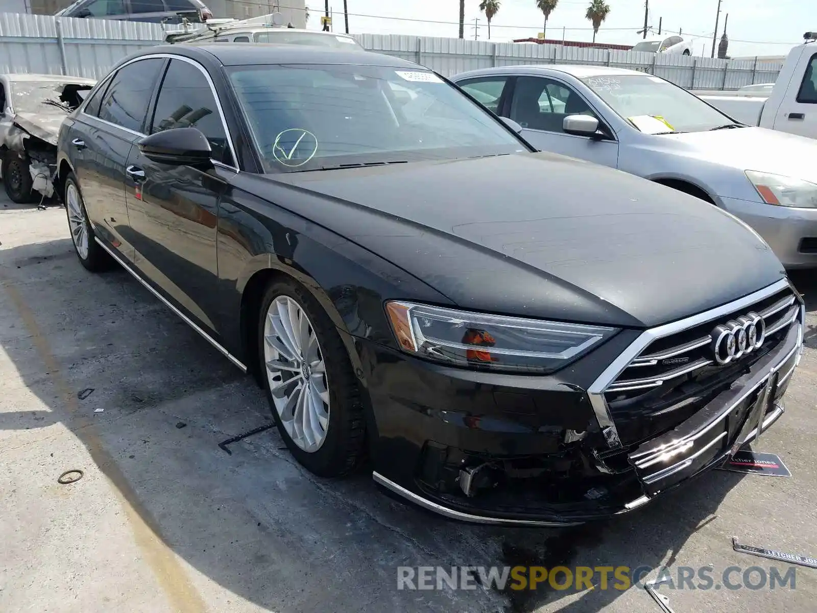 1 Photograph of a damaged car WAU8DAF83KN006517 AUDI A8 2019