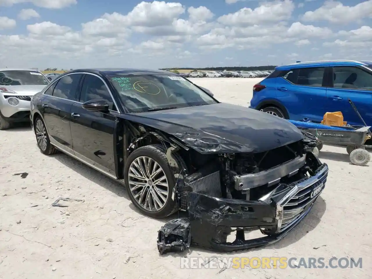 1 Photograph of a damaged car WAU8DAF83KN009305 AUDI A8 2019