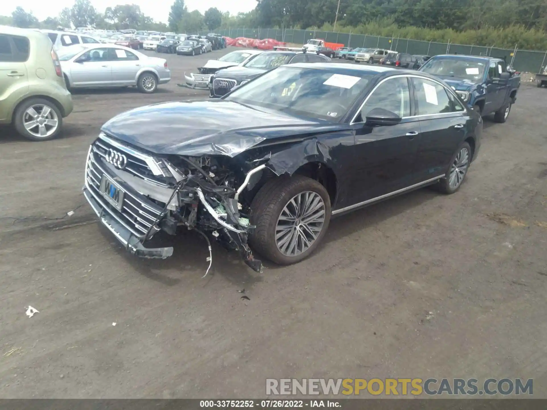 2 Photograph of a damaged car WAU8DAF84KN005991 AUDI A8 2019