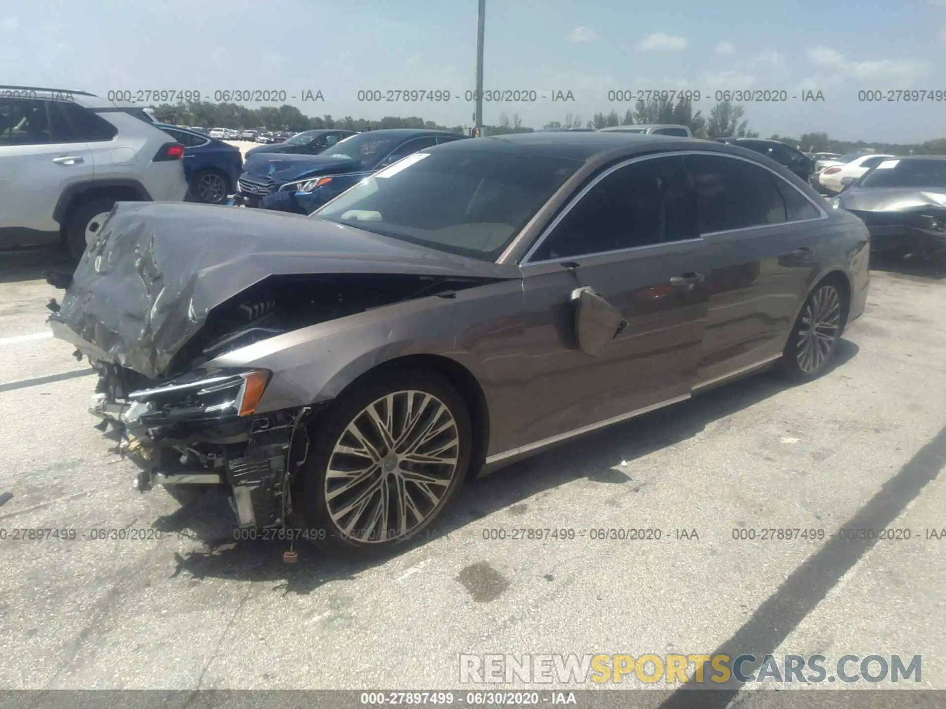 2 Photograph of a damaged car WAU8DAF84KN013038 AUDI A8 2019