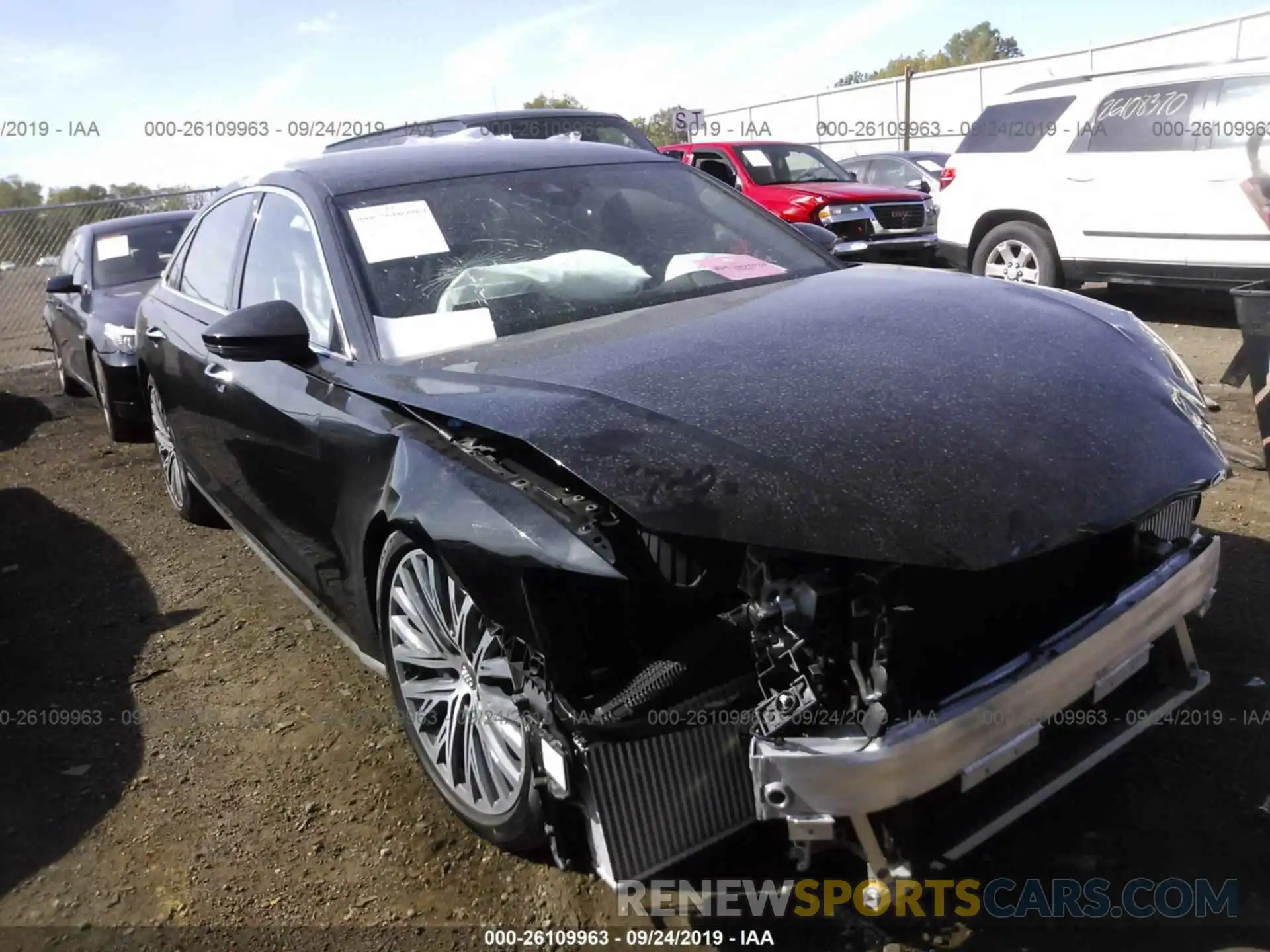 1 Photograph of a damaged car WAU8DAF85KN012836 AUDI A8 2019