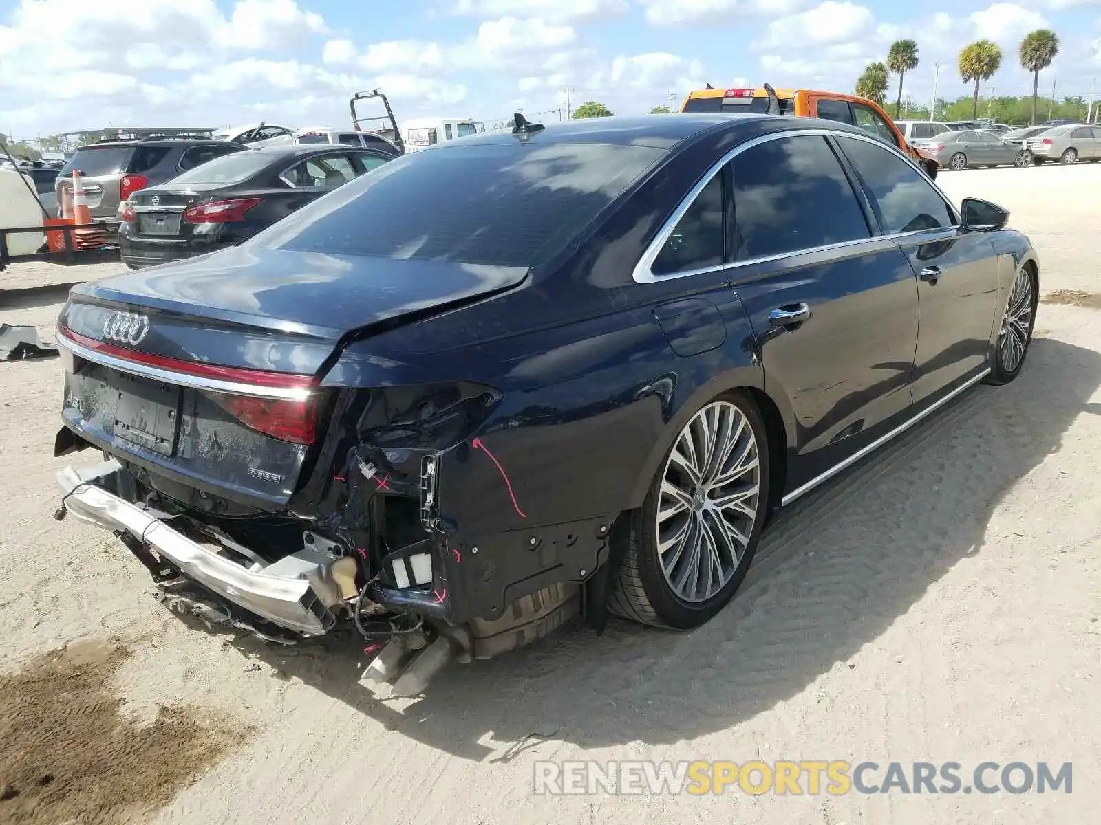 4 Photograph of a damaged car WAU8DAF86KN005412 AUDI A8 2019