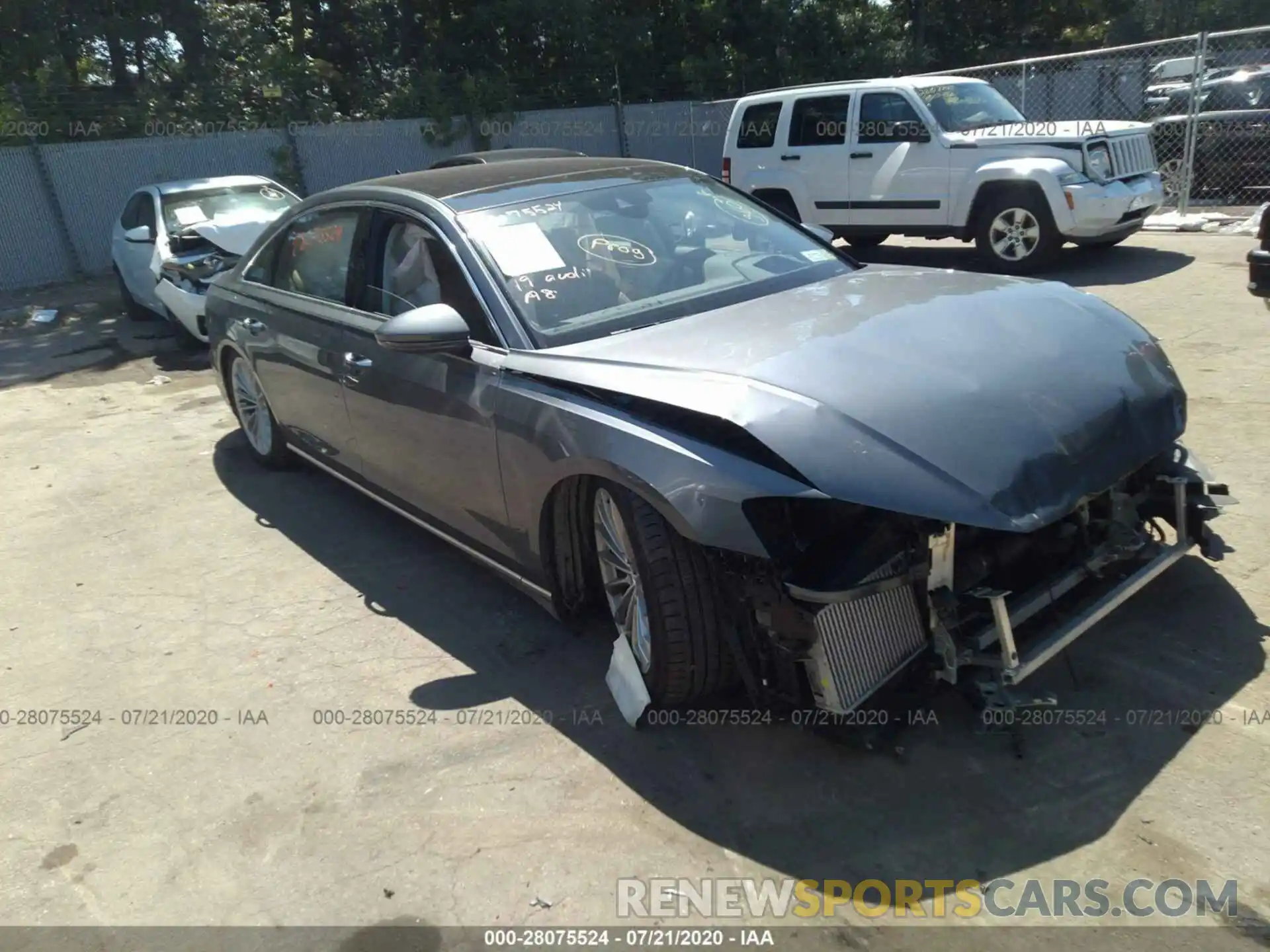 1 Photograph of a damaged car WAU8DAF86KN005975 AUDI A8 2019