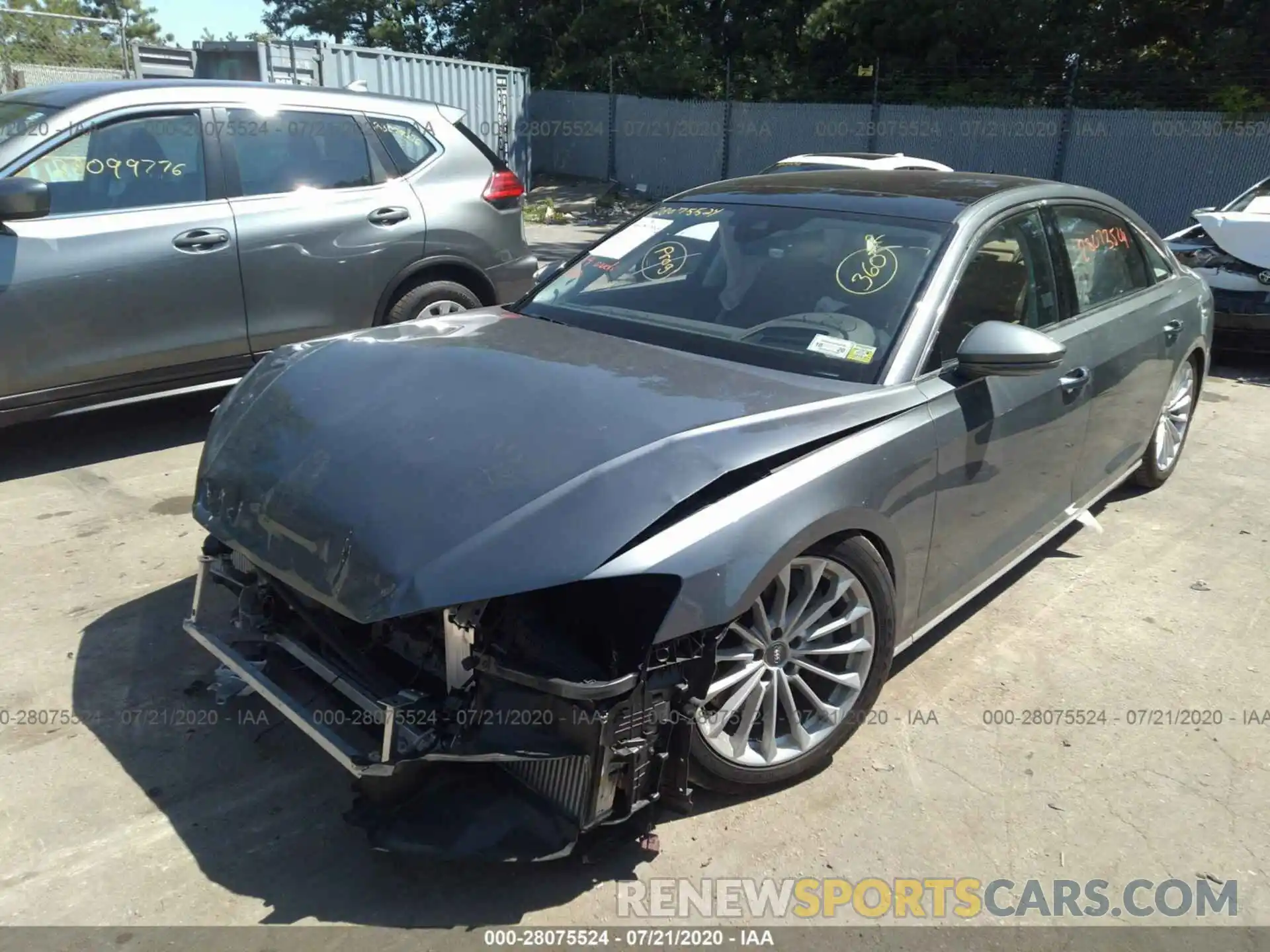 2 Photograph of a damaged car WAU8DAF86KN005975 AUDI A8 2019