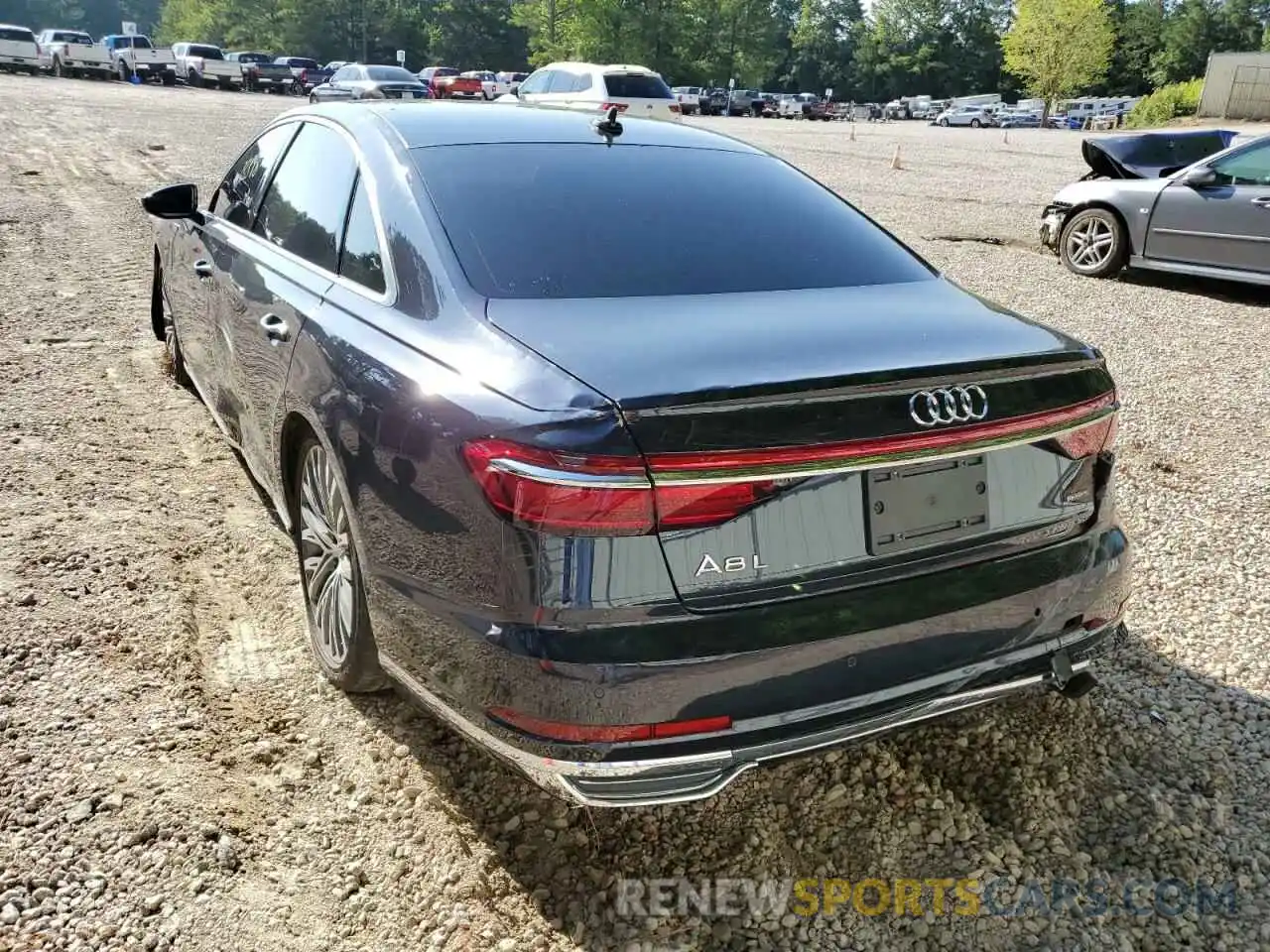 3 Фотография поврежденного автомобиля WAU8DAF87KN014510 AUDI A8 2019