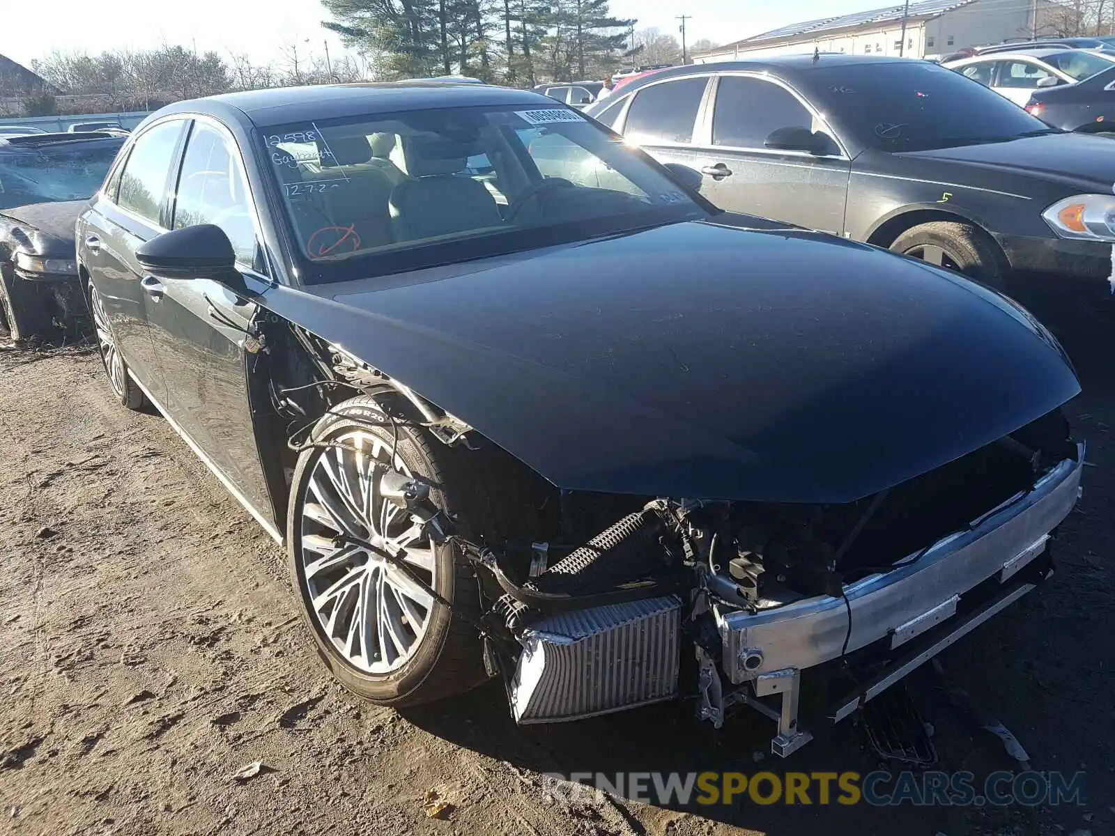 1 Photograph of a damaged car WAU8DAF88KN010529 AUDI A8 2019