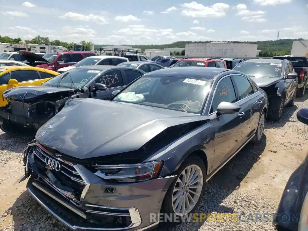 2 Photograph of a damaged car WAU8DAF88KN017254 AUDI A8 2019