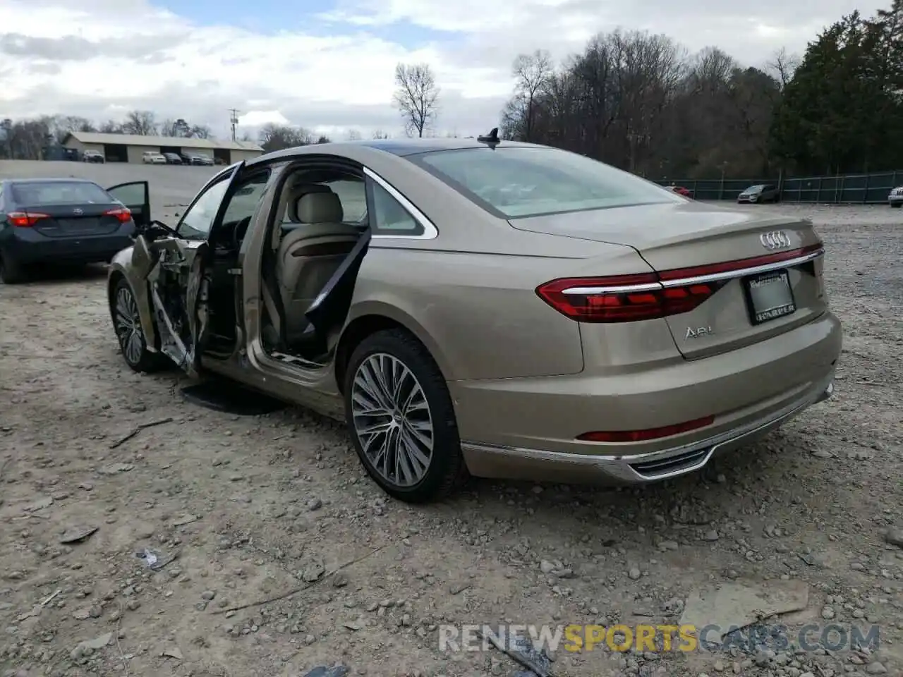 3 Photograph of a damaged car WAU8DAF89KN018025 AUDI A8 2019