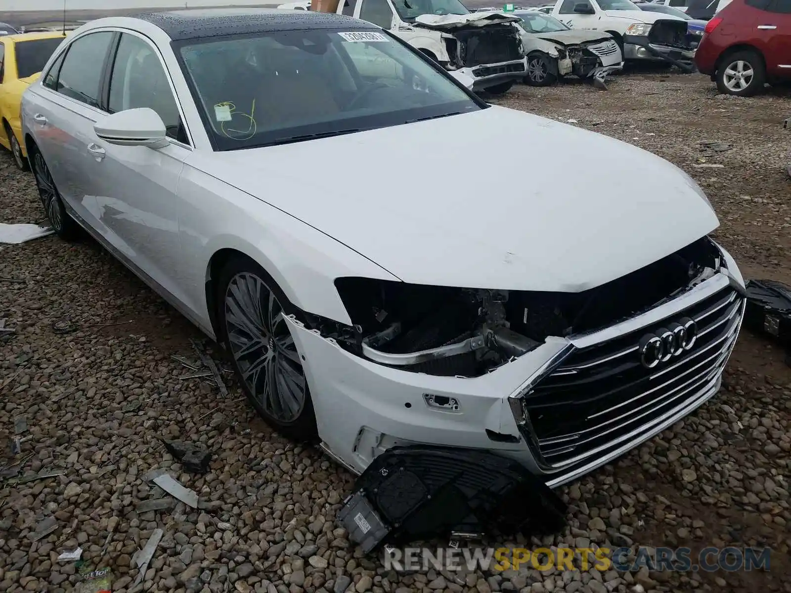 1 Photograph of a damaged car WAU8DAF8XKN007860 AUDI A8 2019