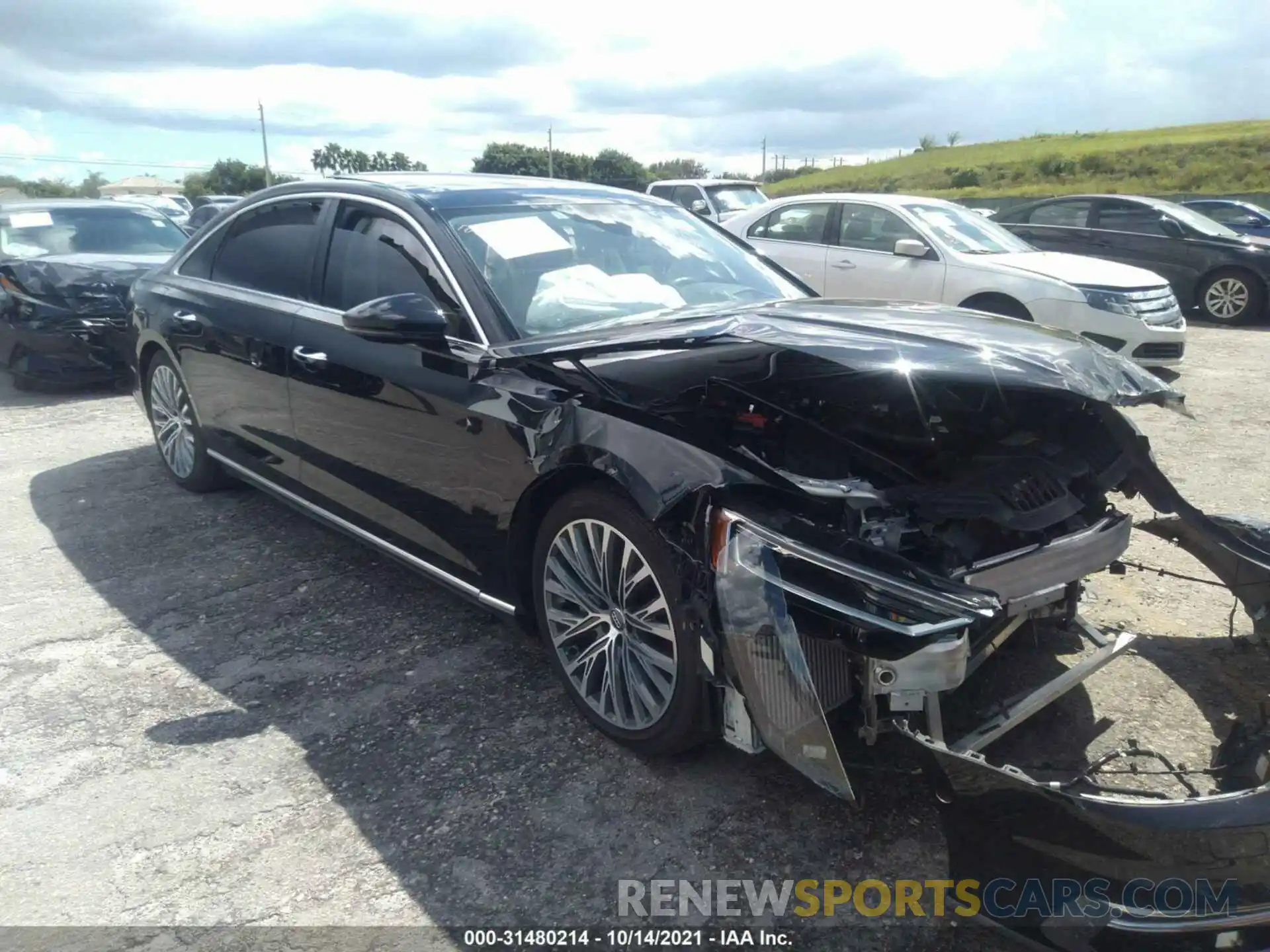 1 Photograph of a damaged car WAU8DAF8XKN009687 AUDI A8 2019