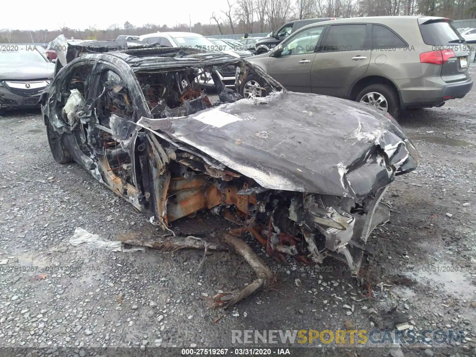 1 Photograph of a damaged car WAU8DBF80KN005055 AUDI A8 2019