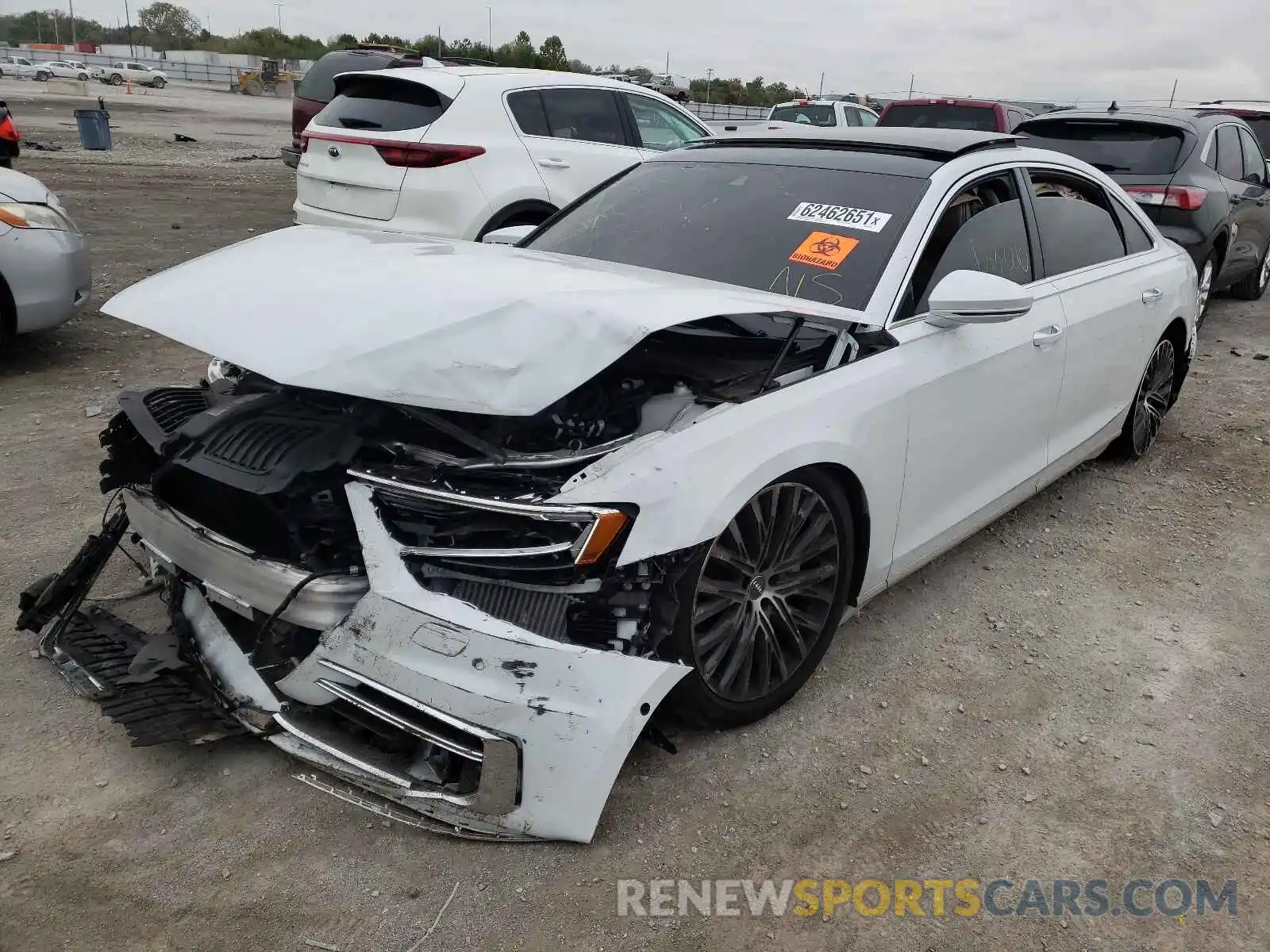 2 Photograph of a damaged car WAU8DBF85KN013202 AUDI A8 2019