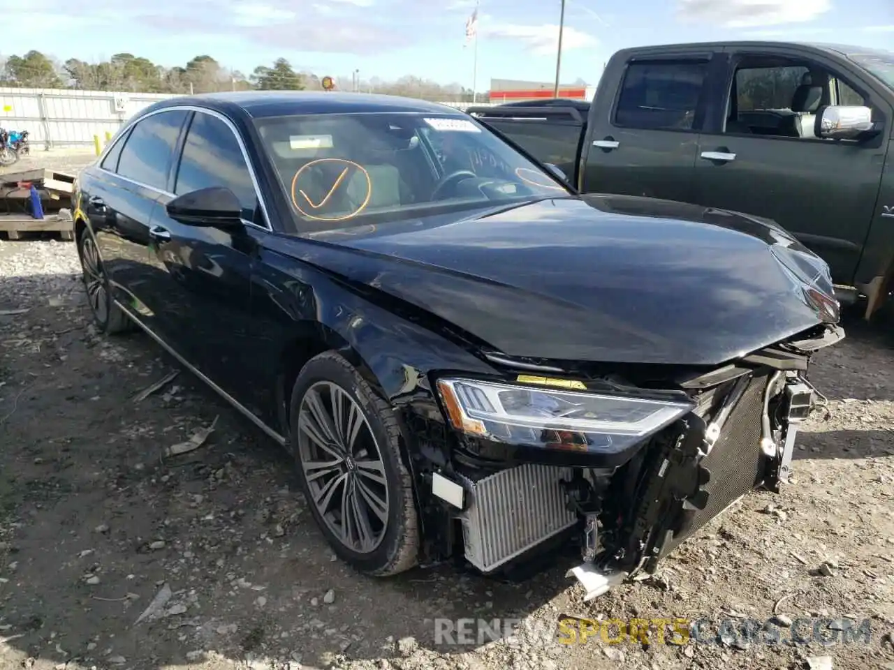 1 Photograph of a damaged car WAU8EAF87KN024046 AUDI A8 2019