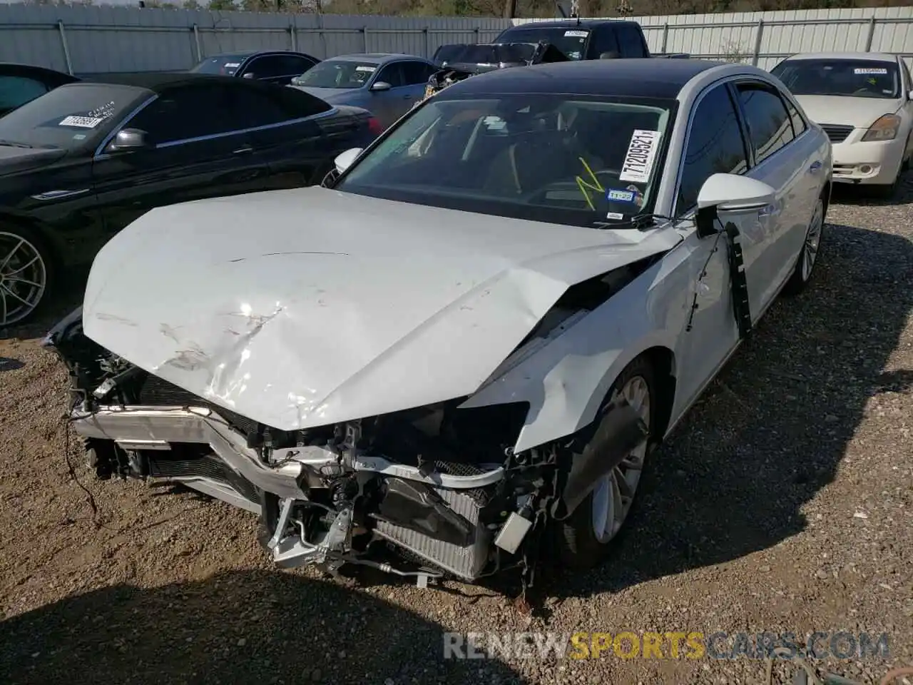 2 Photograph of a damaged car WAU8EAF80LN012645 AUDI A8 2020