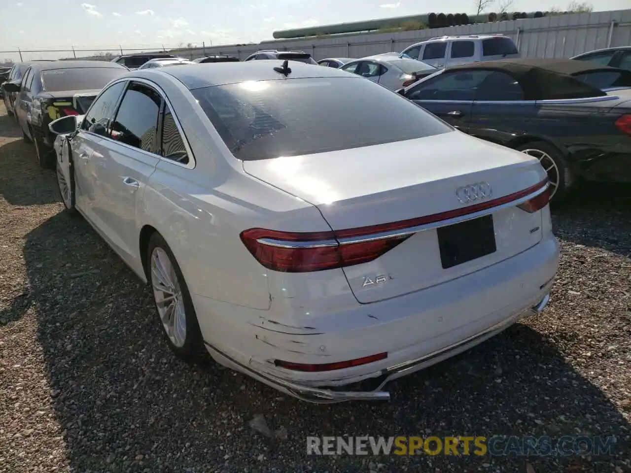 3 Photograph of a damaged car WAU8EAF80LN012645 AUDI A8 2020