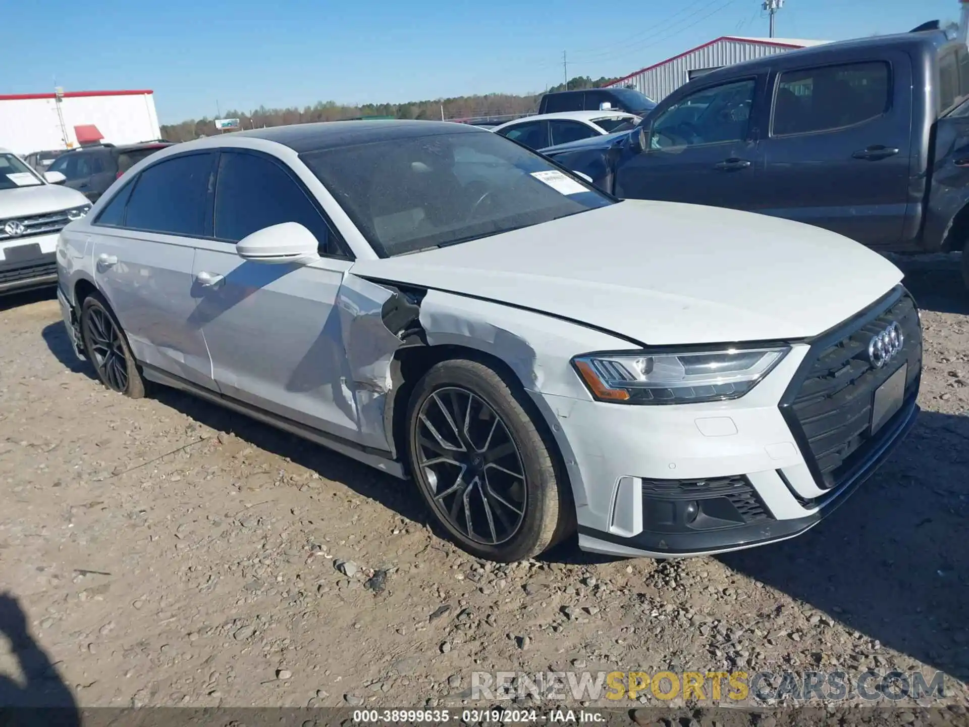 1 Photograph of a damaged car WAU8EAF85LN012169 AUDI A8 2020