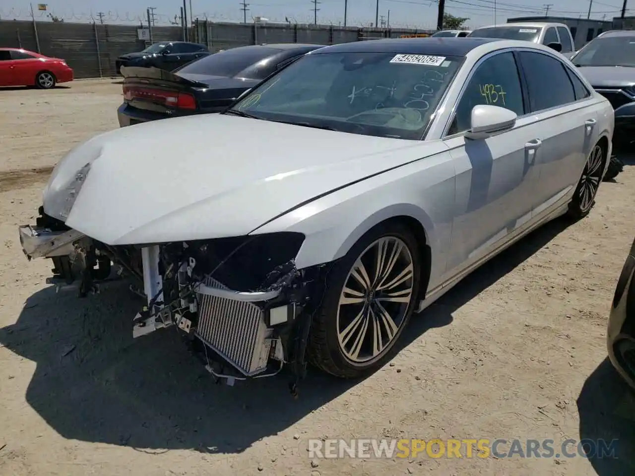 2 Photograph of a damaged car WAU8EAF88LN004292 AUDI A8 2020