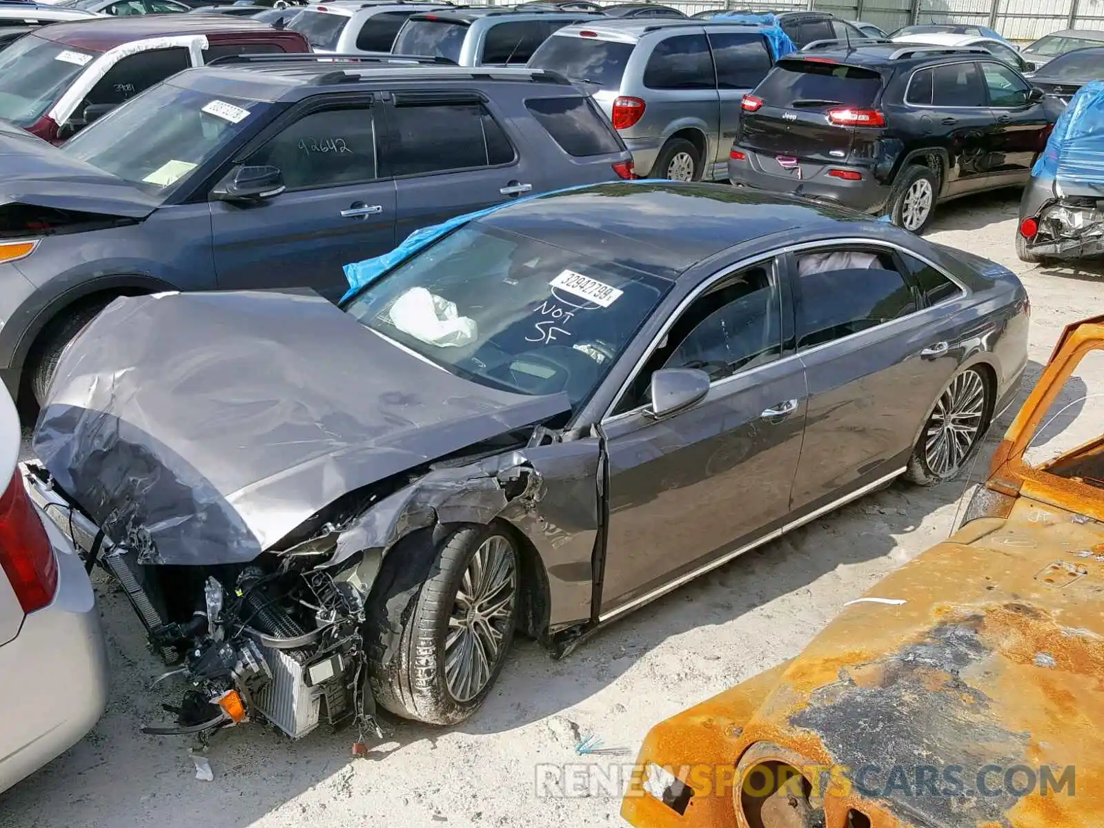 2 Photograph of a damaged car WAU8DAF88KN004312 AUDI A8 L 2019