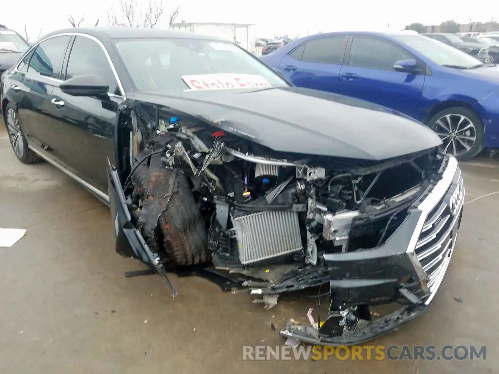 1 Photograph of a damaged car WAU8DAF88KN007193 AUDI A8 L 2019