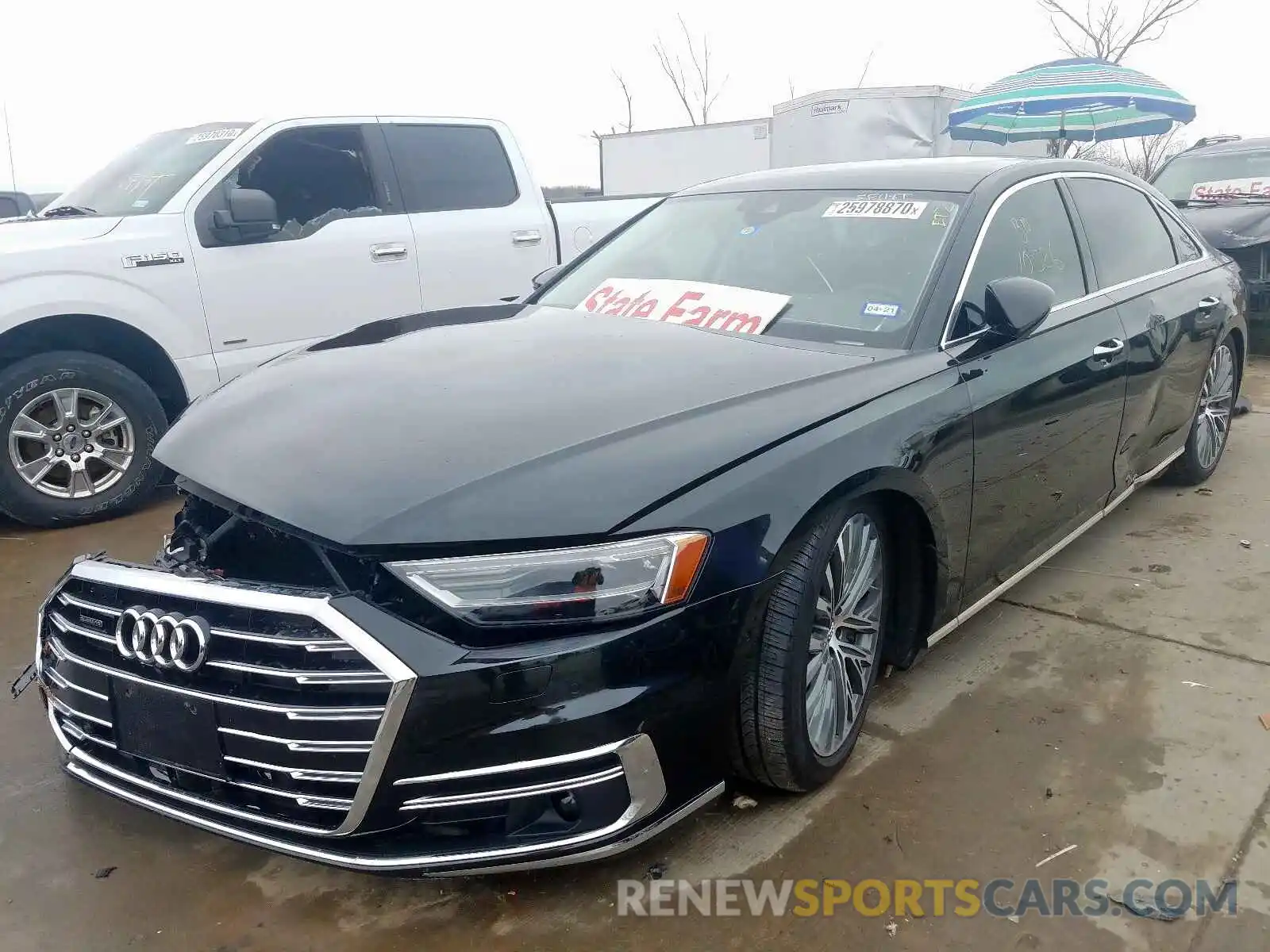 2 Photograph of a damaged car WAU8DAF88KN007193 AUDI A8 L 2019