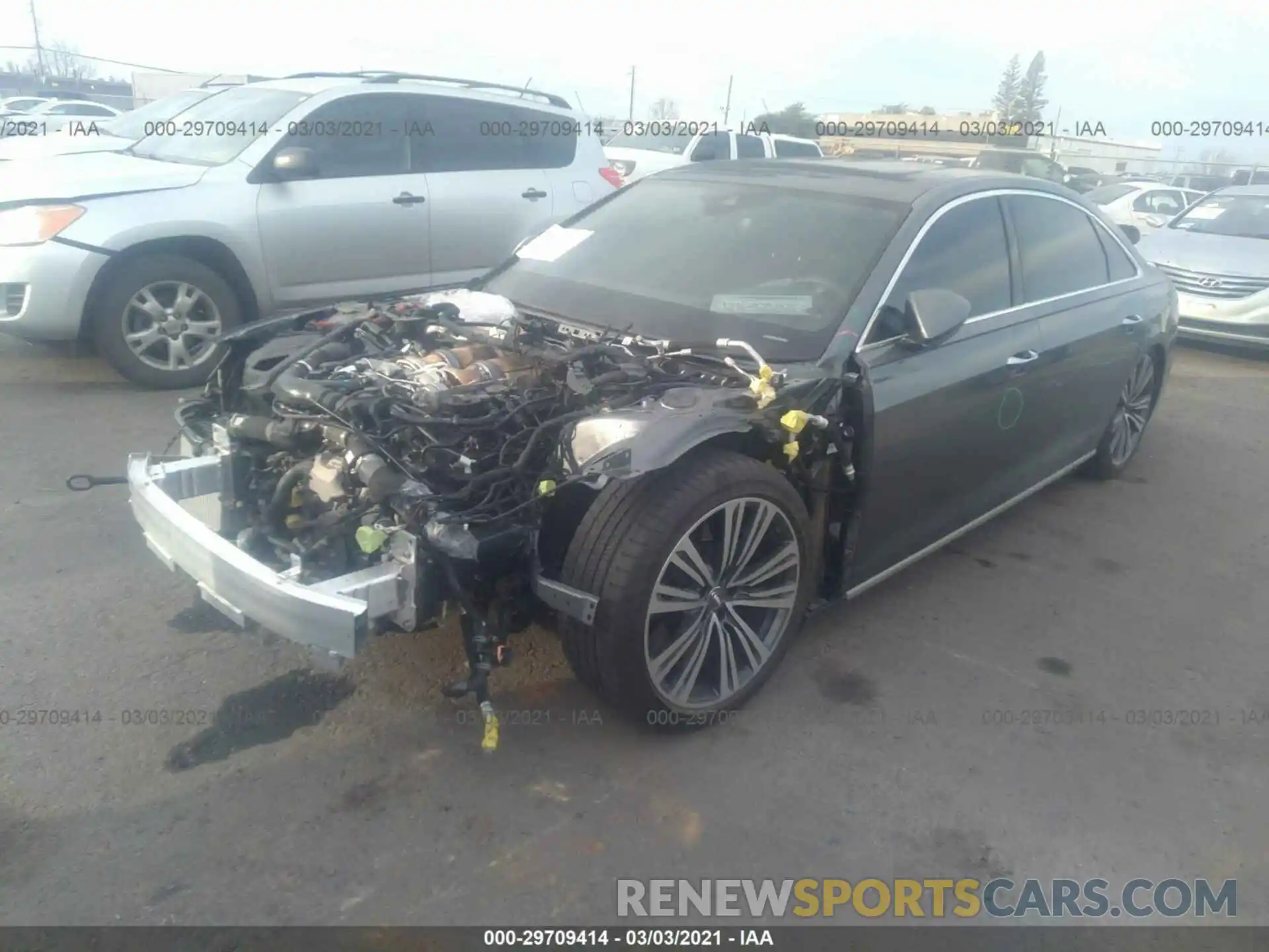 2 Photograph of a damaged car WAU8EAF83KN024254 AUDI A8 L 2019