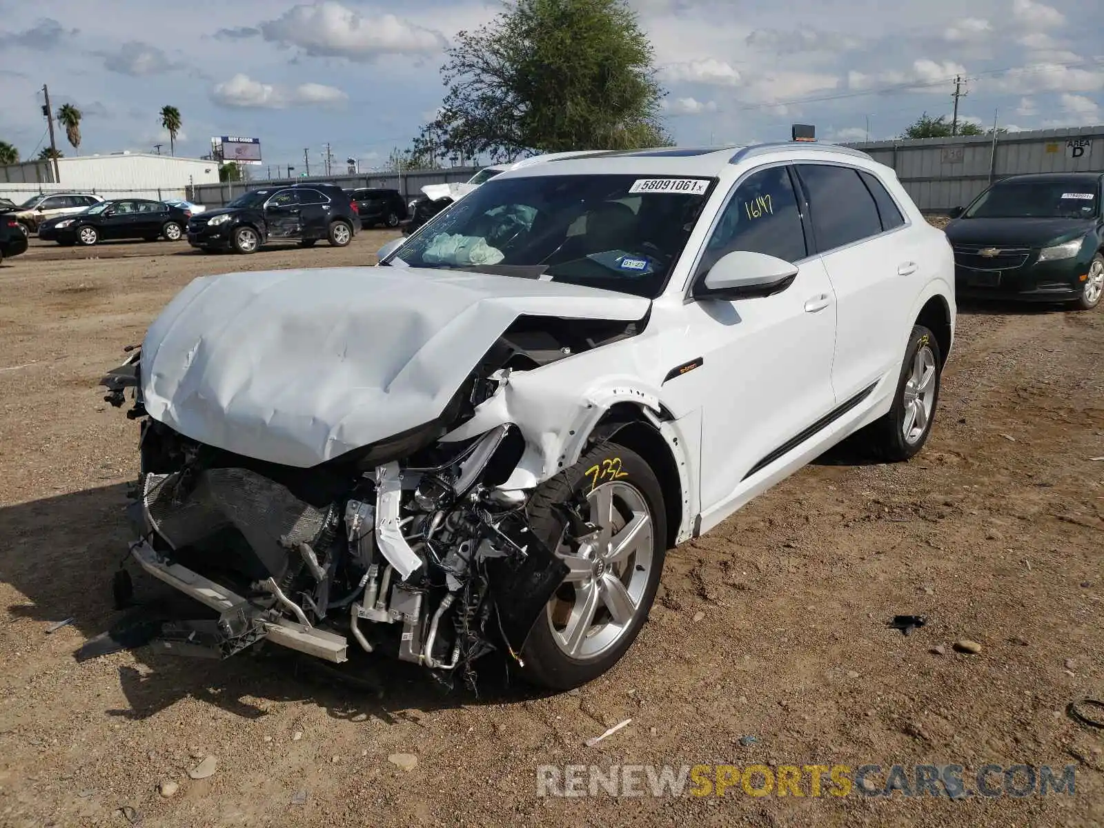 2 Photograph of a damaged car WA1LAAGE7KB011659 AUDI E-TRON 2019