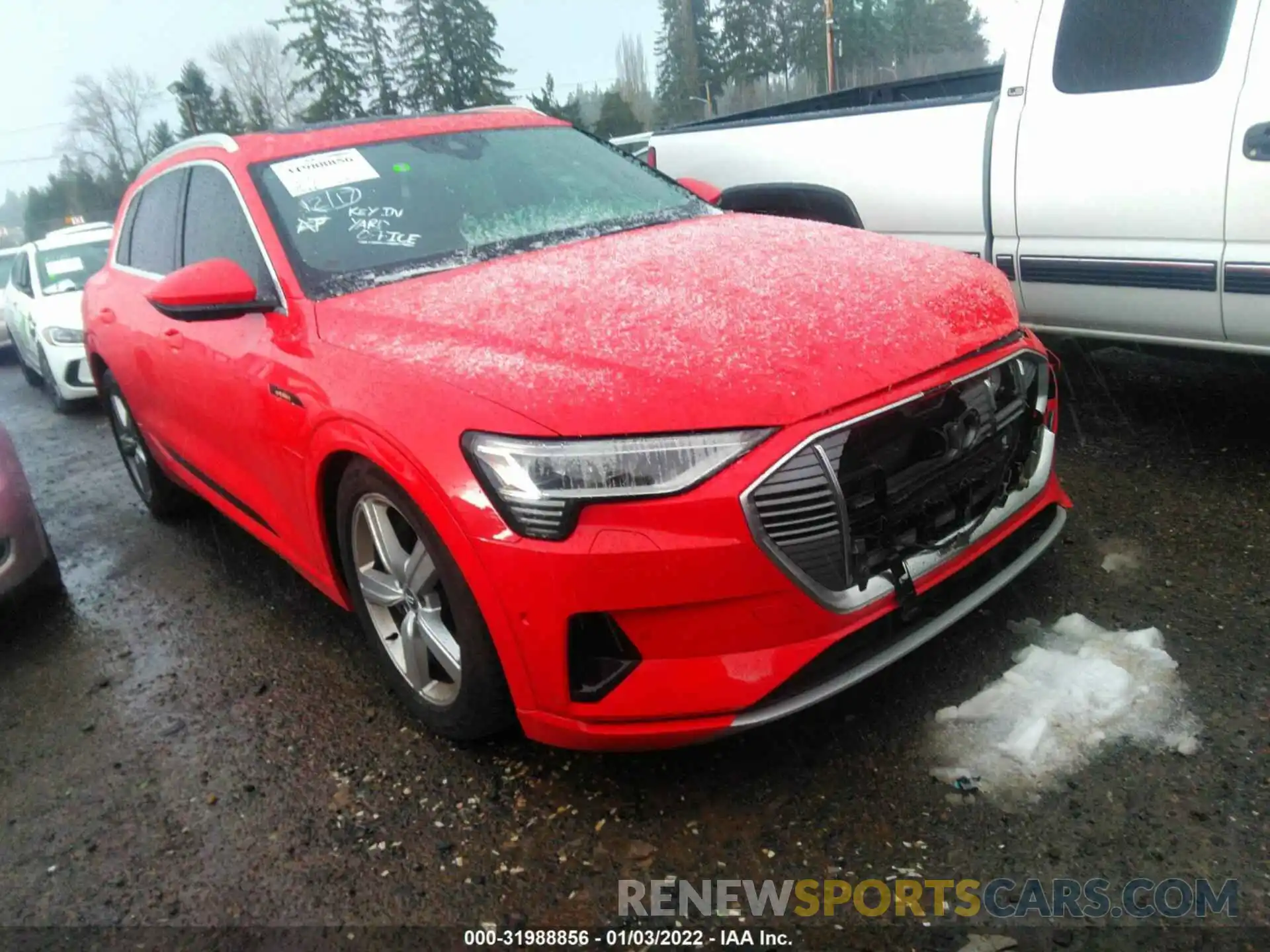 1 Photograph of a damaged car WA1VABGE0KB021772 AUDI E-TRON 2019