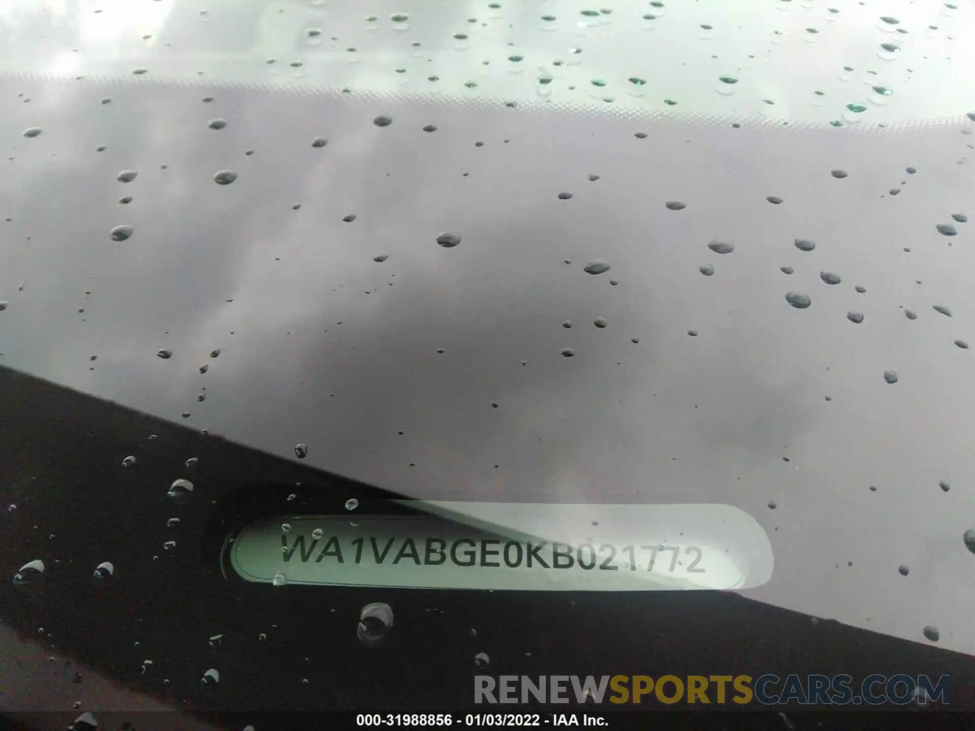 9 Photograph of a damaged car WA1VABGE0KB021772 AUDI E-TRON 2019