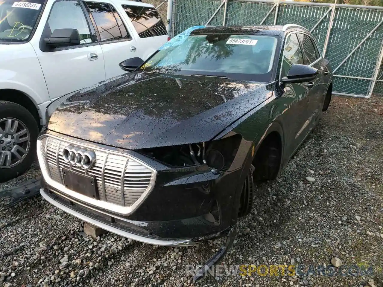 2 Photograph of a damaged car WA1VABGE0KB024820 AUDI E-TRON 2019