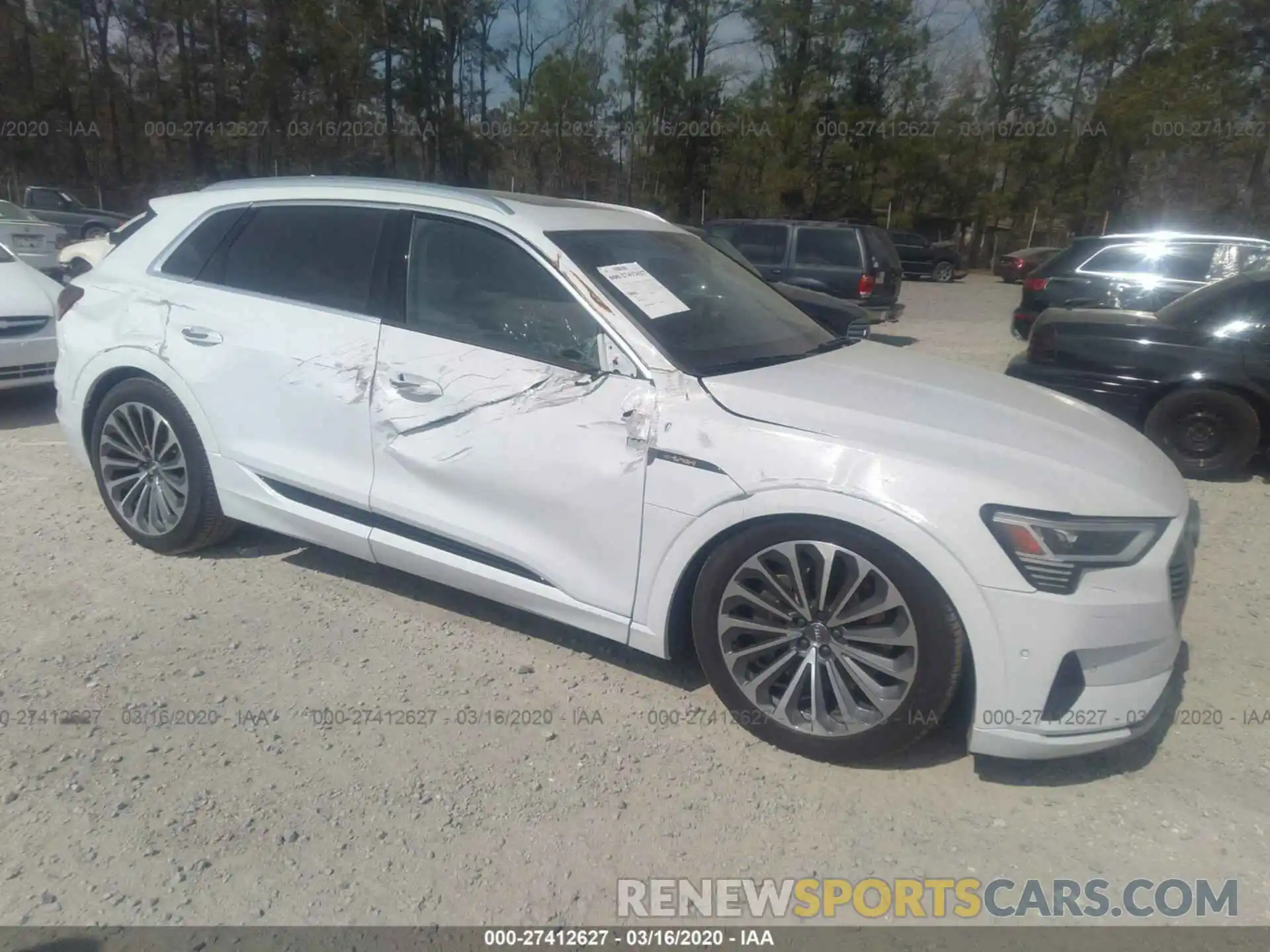 1 Photograph of a damaged car WA1VABGE1KB019030 AUDI E-TRON 2019