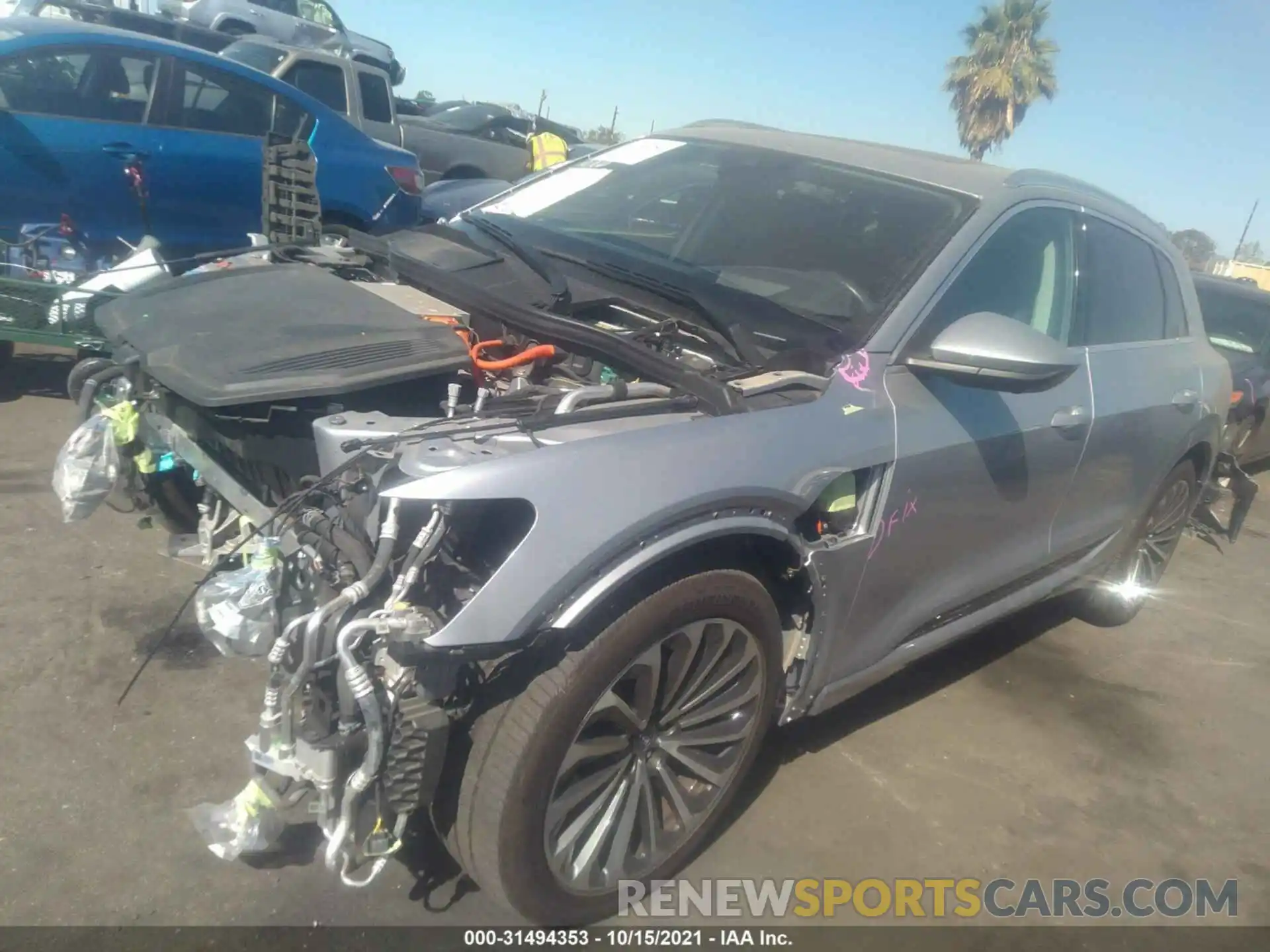 2 Photograph of a damaged car WA1VABGE3KB011348 AUDI E-TRON 2019