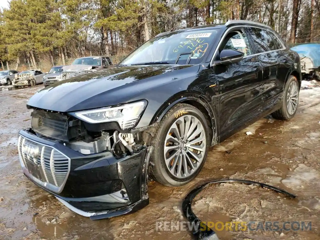 2 Photograph of a damaged car WA1VABGEXKB020595 AUDI E-TRON 2019