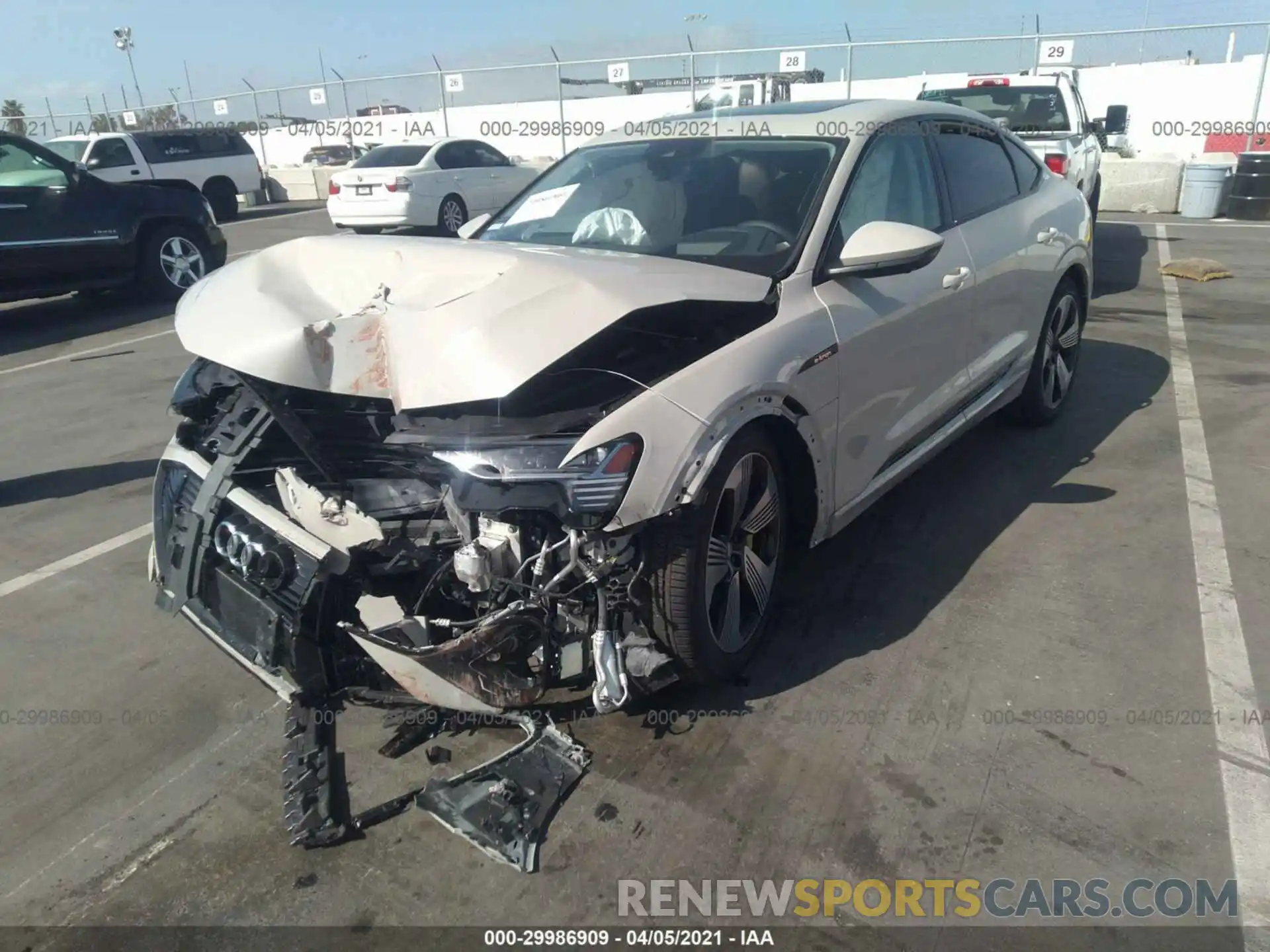 2 Photograph of a damaged car WA13ABGE6MB002475 AUDI E-TRON 2021