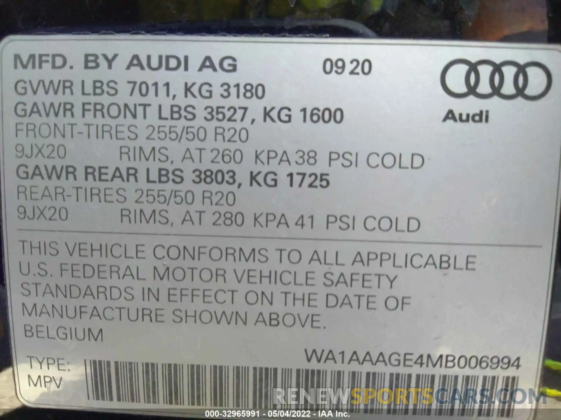 9 Фотография поврежденного автомобиля WA1AAAGE4MB006994 AUDI E-TRON 2021