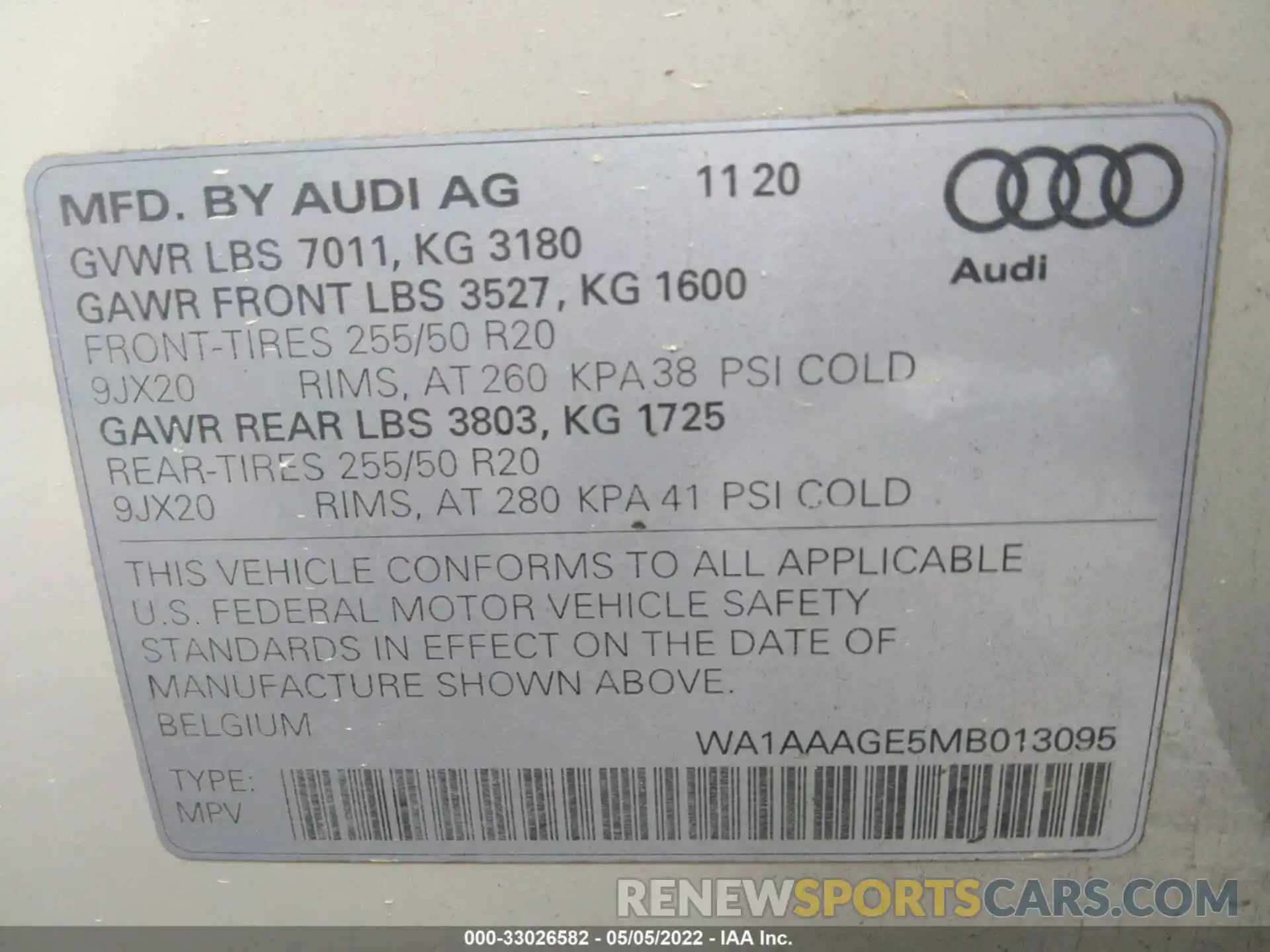 9 Фотография поврежденного автомобиля WA1AAAGE5MB013095 AUDI E-TRON 2021