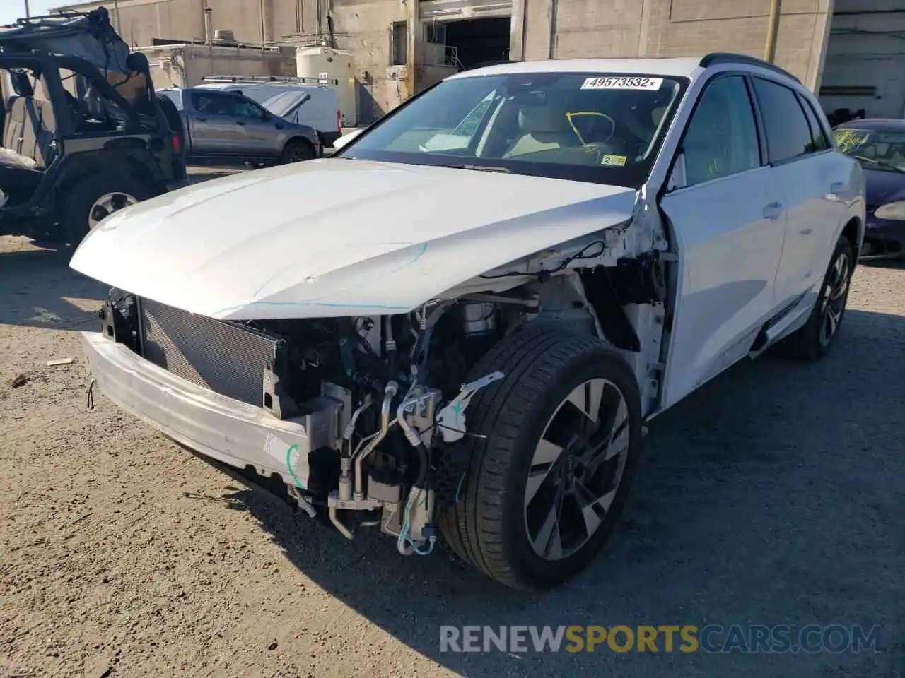 2 Photograph of a damaged car WA1AAAGE6MB010335 AUDI E-TRON 2021