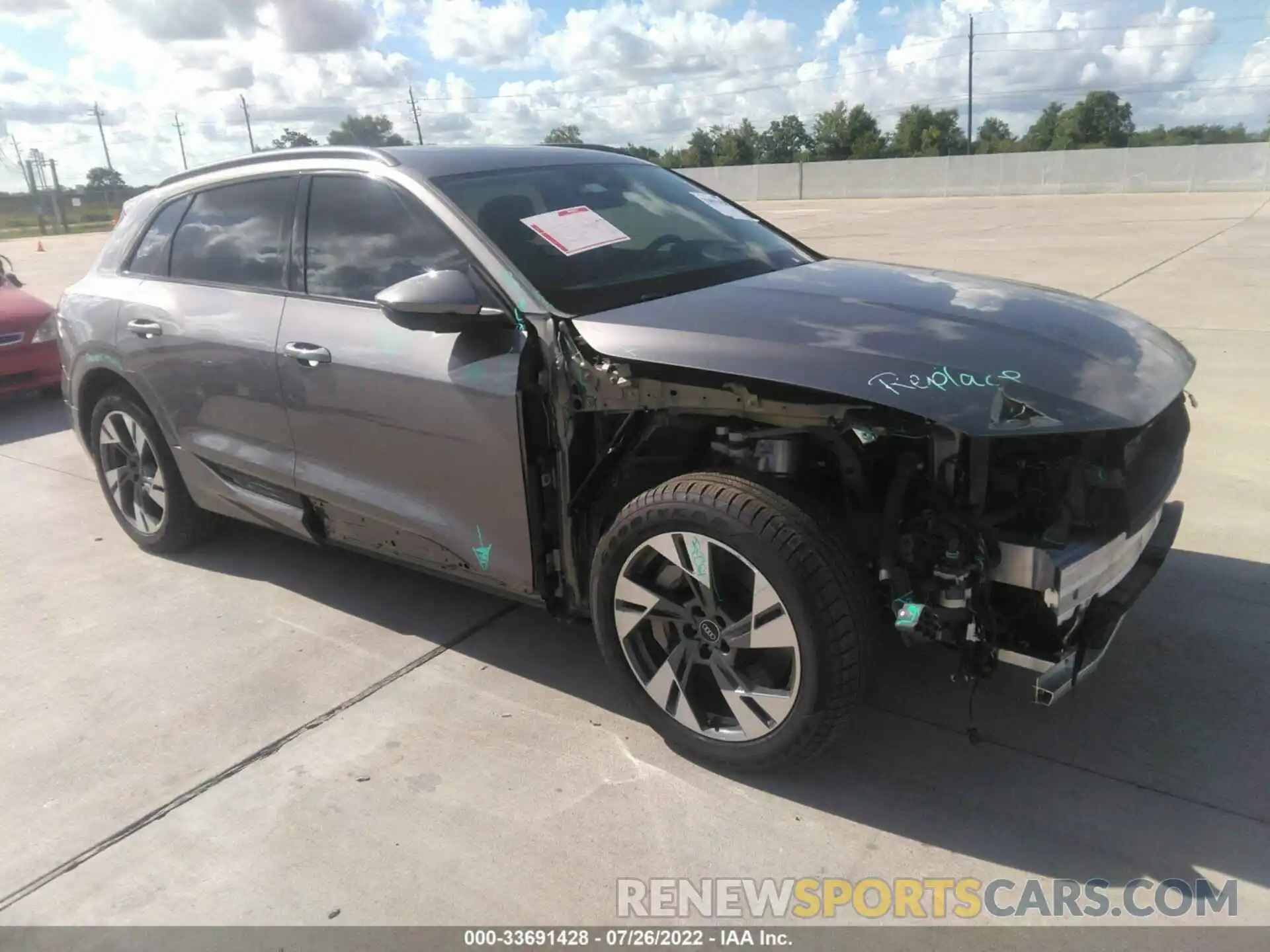 1 Photograph of a damaged car WA1AAAGE6MB012814 AUDI E-TRON 2021