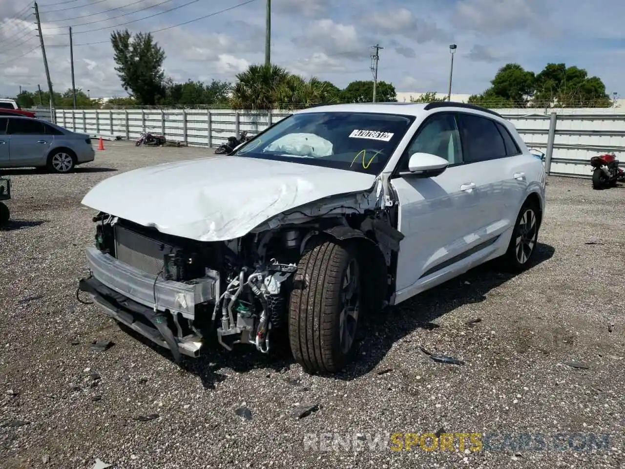 2 Photograph of a damaged car WA1AAAGE6MB031752 AUDI E-TRON 2021