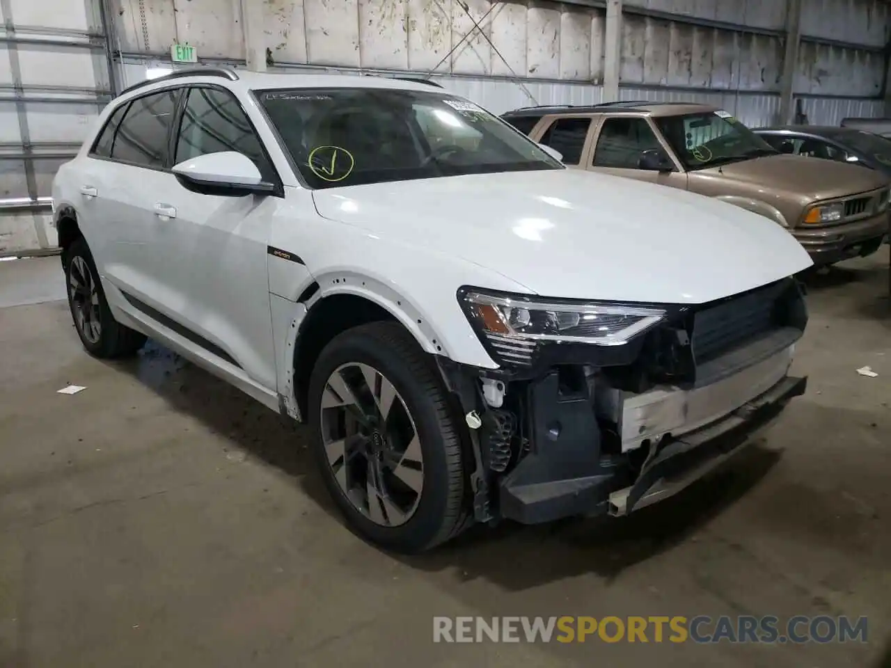 1 Photograph of a damaged car WA1AAAGE8MB037942 AUDI E-TRON 2021