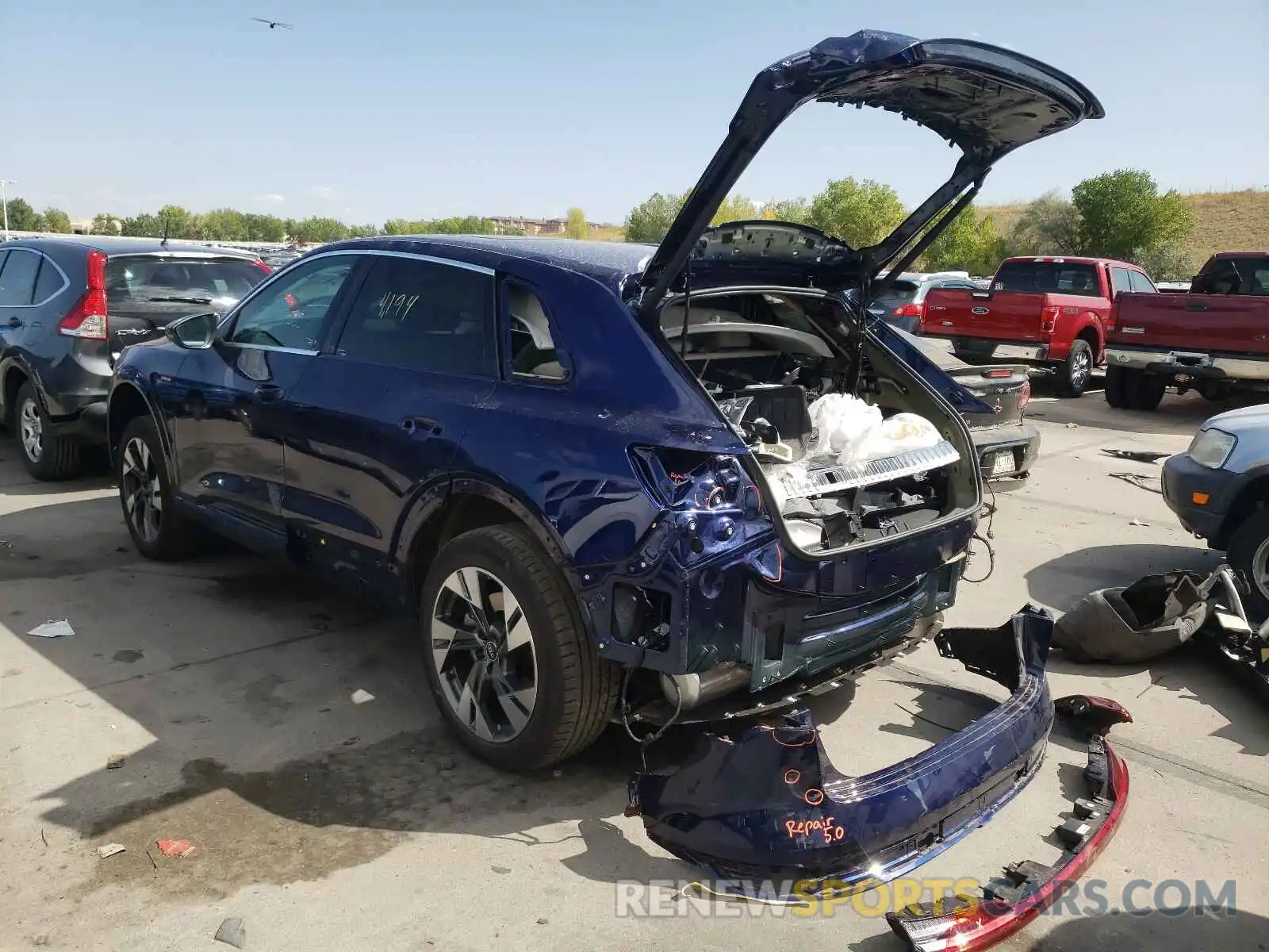 3 Photograph of a damaged car WA1AAAGE9MB013438 AUDI E-TRON 2021