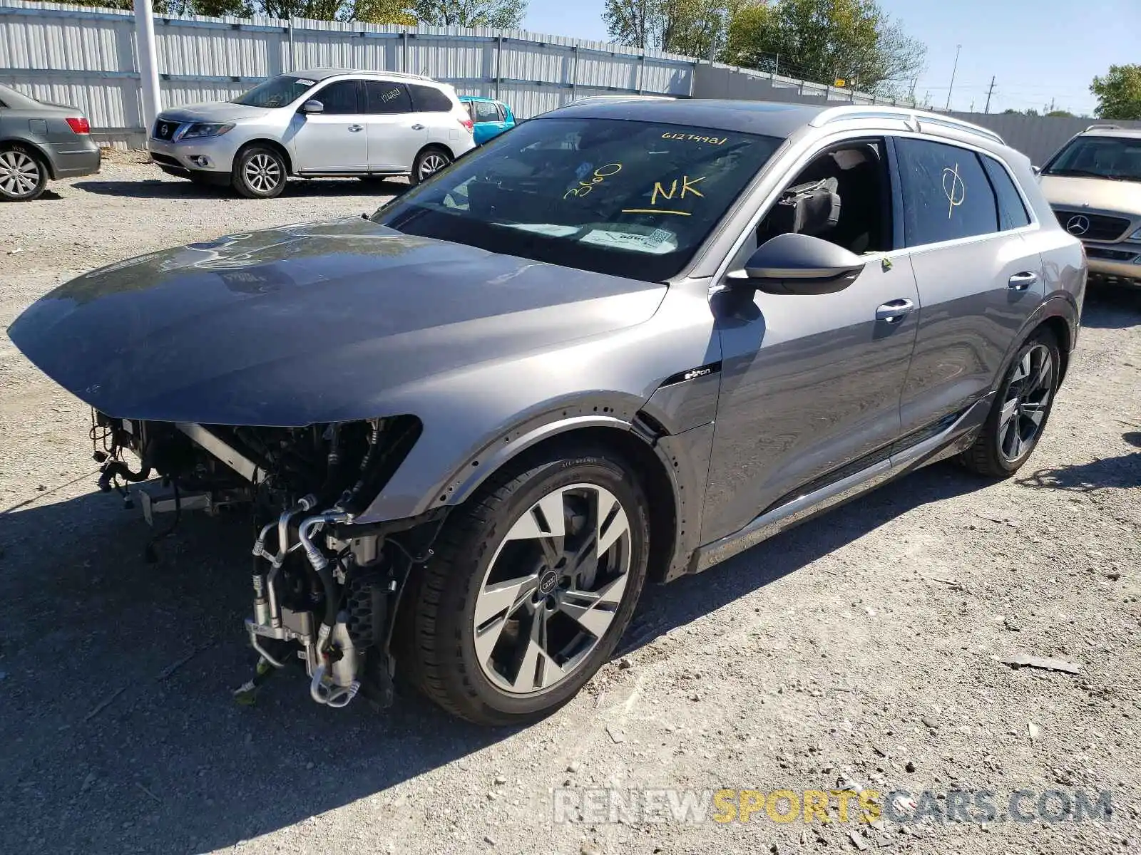 2 Photograph of a damaged car WA1AAAGE9MB014833 AUDI E-TRON 2021