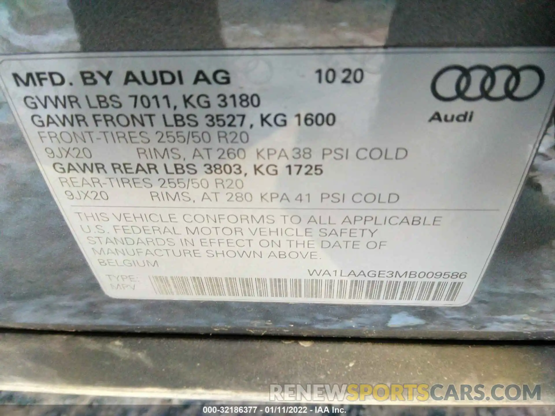 9 Фотография поврежденного автомобиля WA1LAAGE3MB009586 AUDI E-TRON 2021