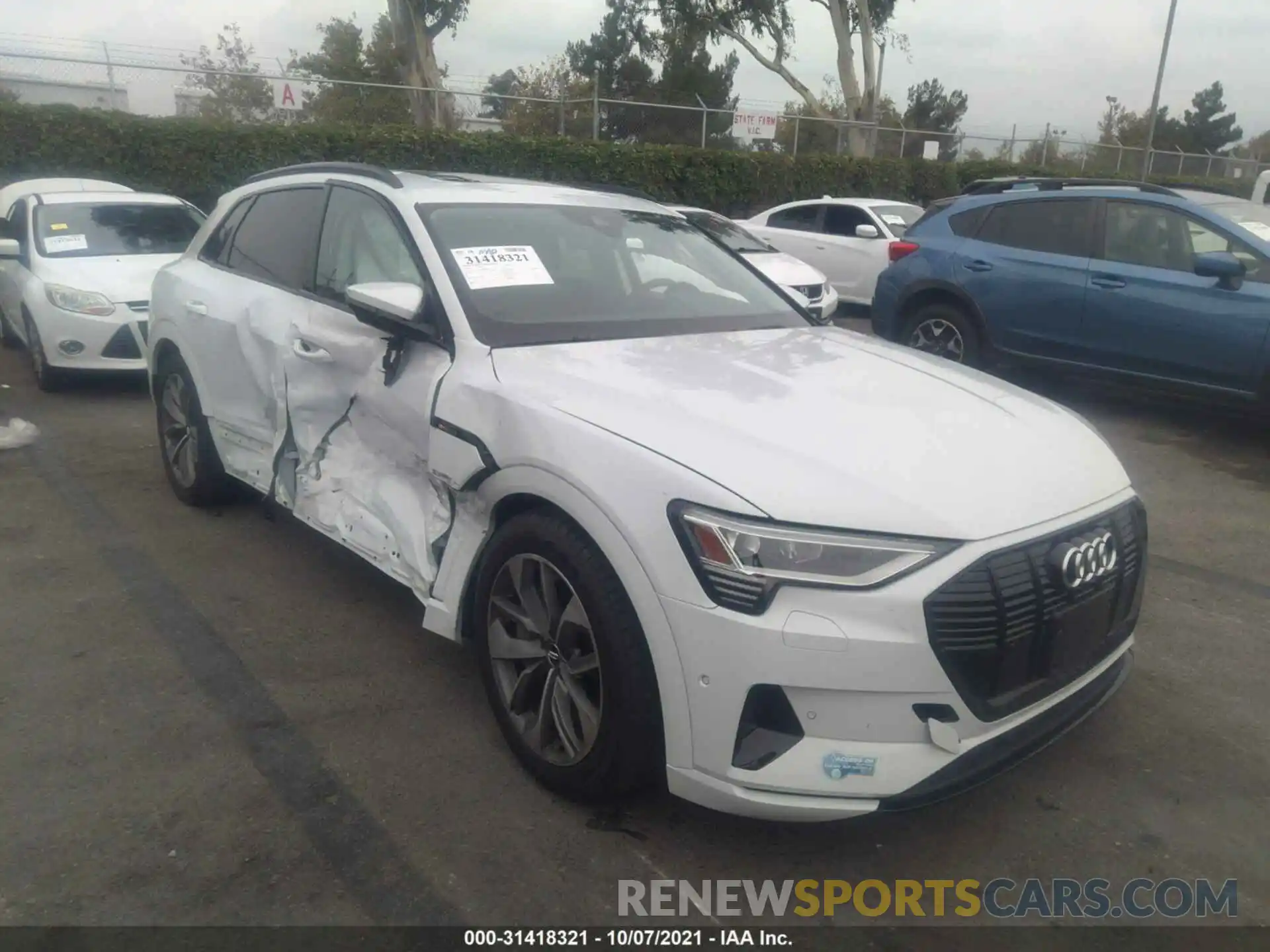 1 Photograph of a damaged car WA1LAAGE7MB002222 AUDI E-TRON 2021