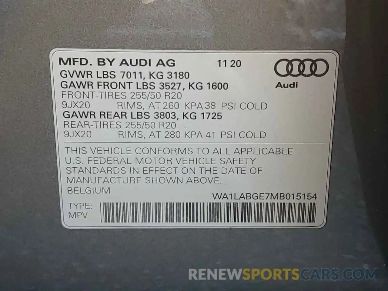 10 Фотография поврежденного автомобиля WA1LABGE7MB015154 AUDI E-TRON 2021