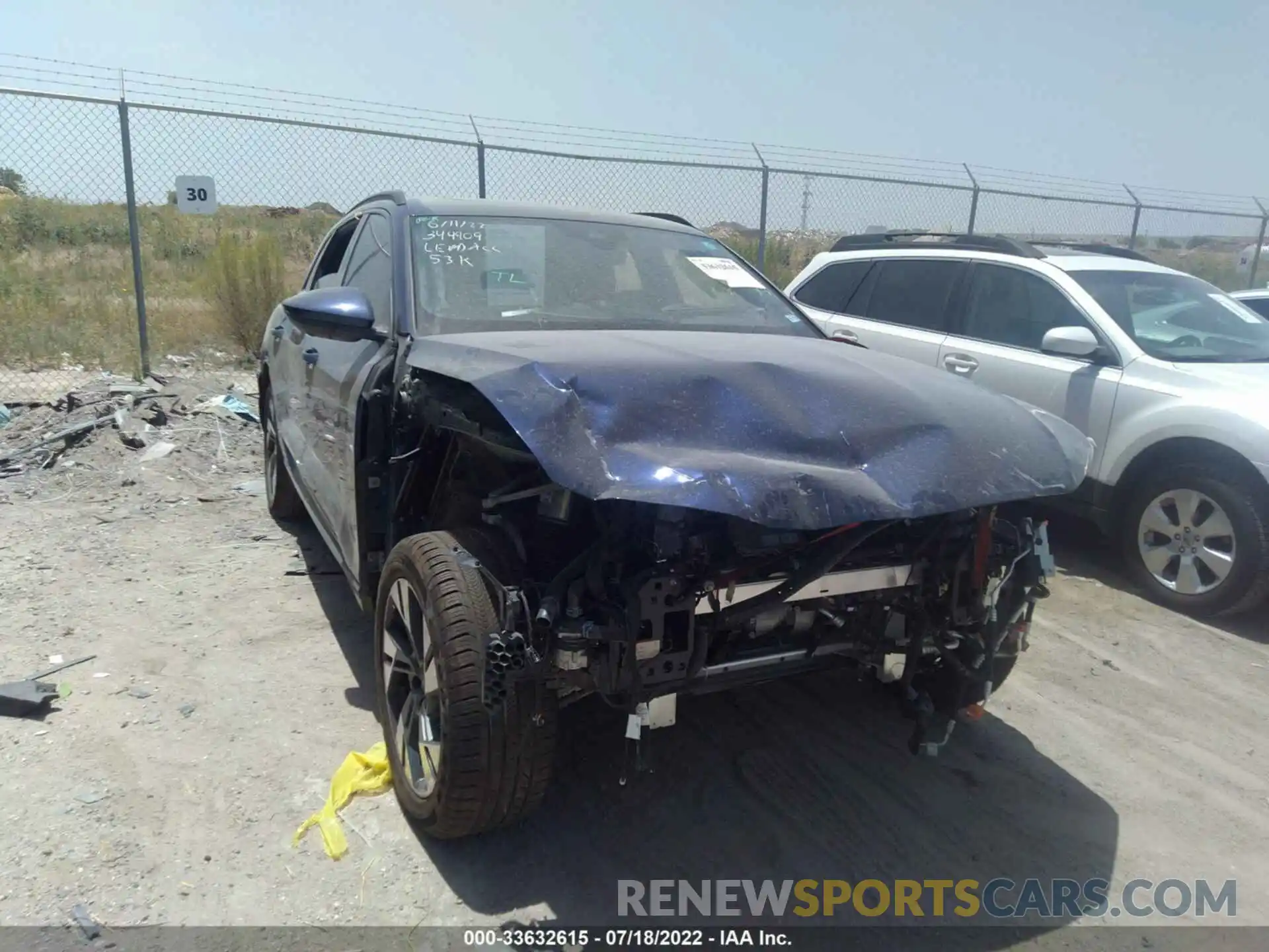 1 Photograph of a damaged car WA1AAAGE7NB009518 AUDI E-TRON 2022