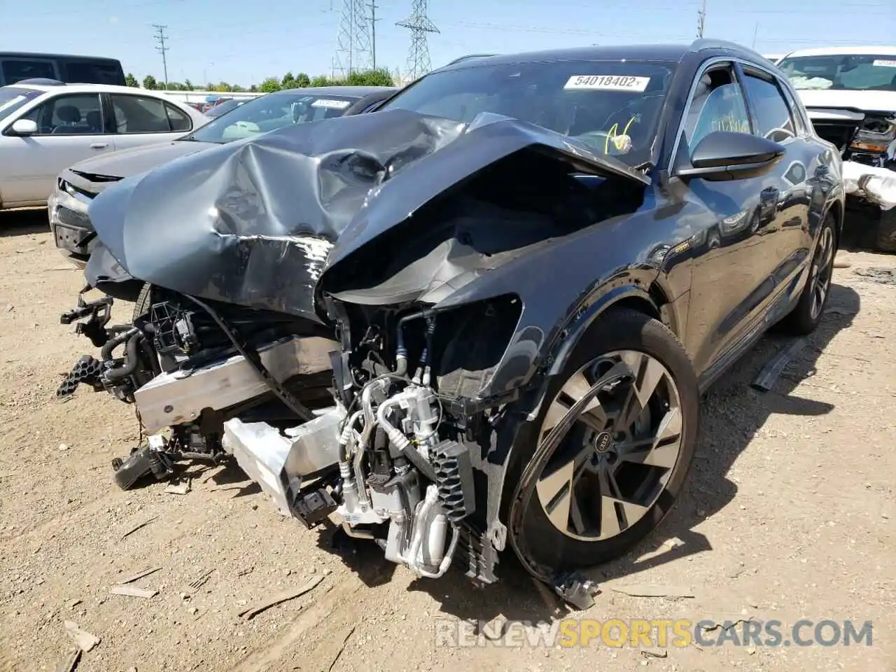 2 Photograph of a damaged car WA1AAAGE9NB003848 AUDI E-TRON 2022